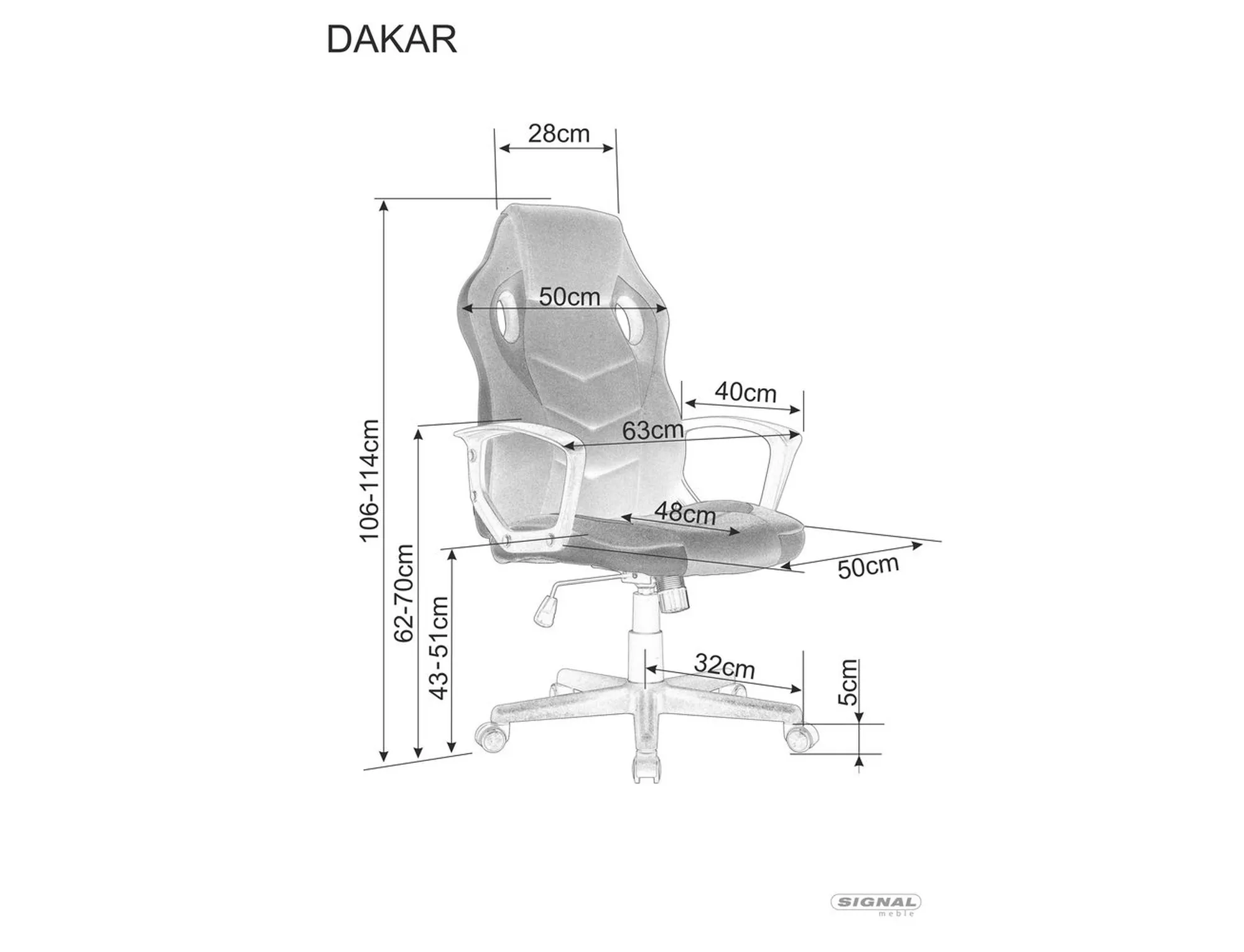 Fotel obrotowy Dakar