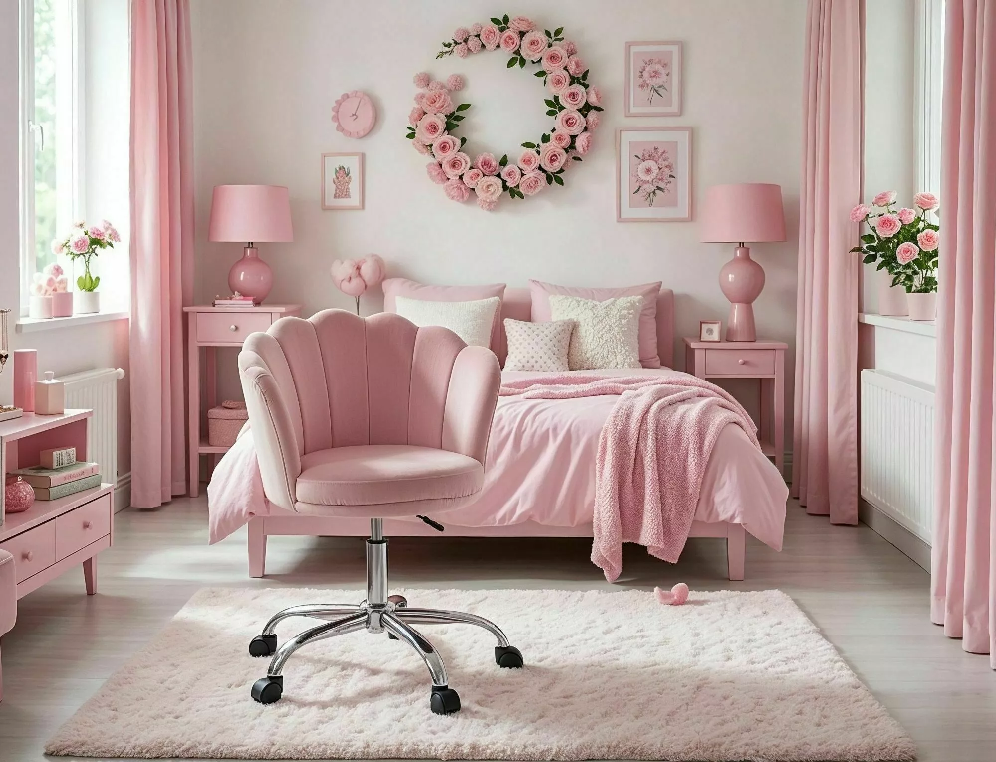 Fotel obrotowy Rose Velvet