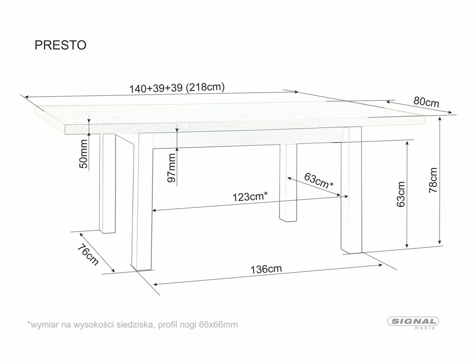 Stół Presto