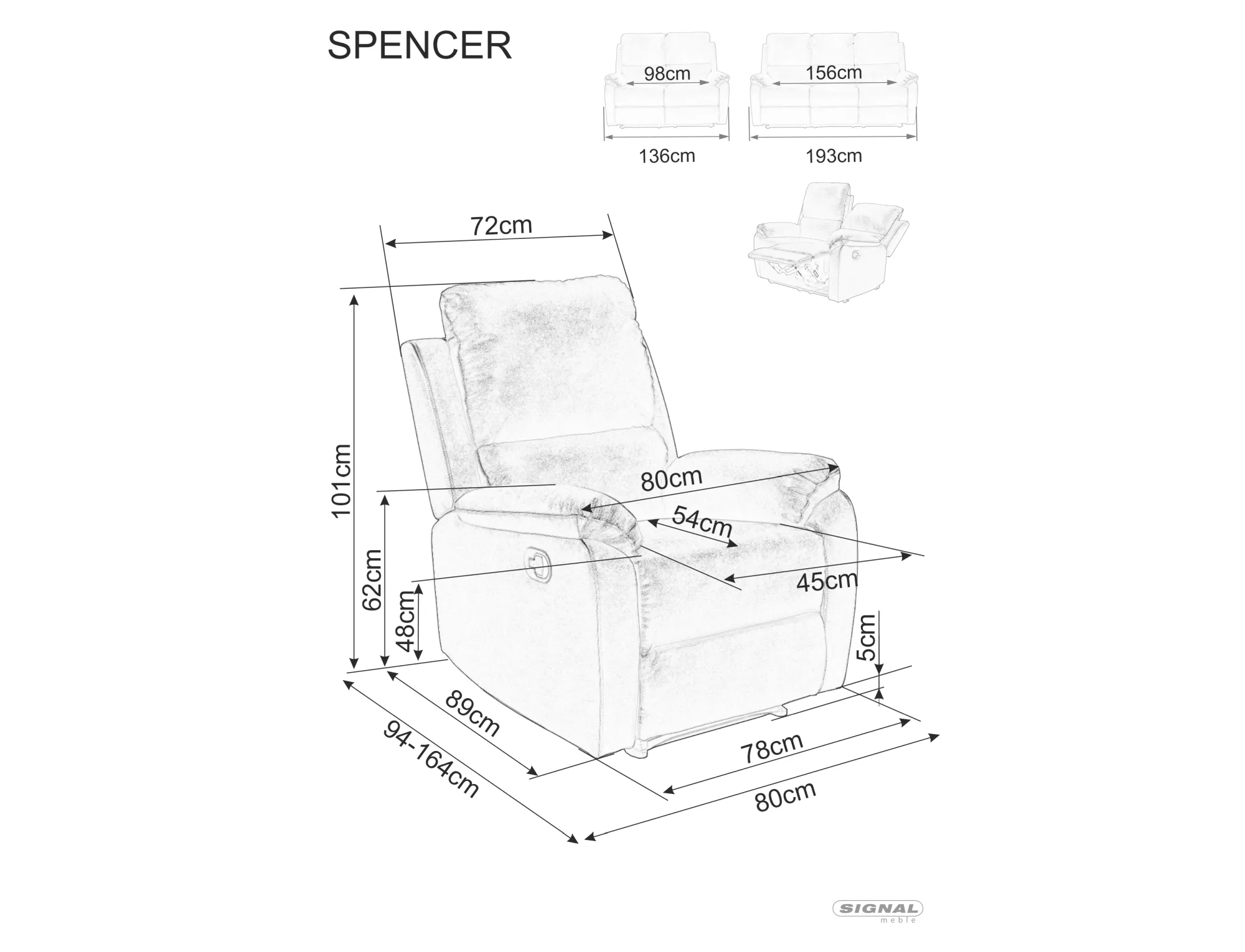 Sofa rozkładana Spencer 3 Velvet