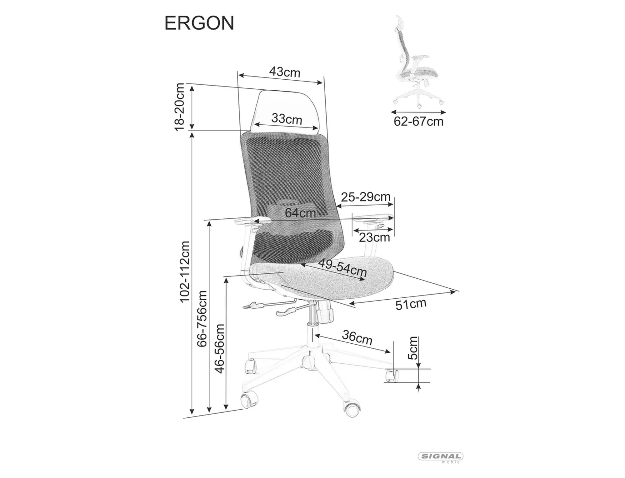 Fotel obrotowy Ergon