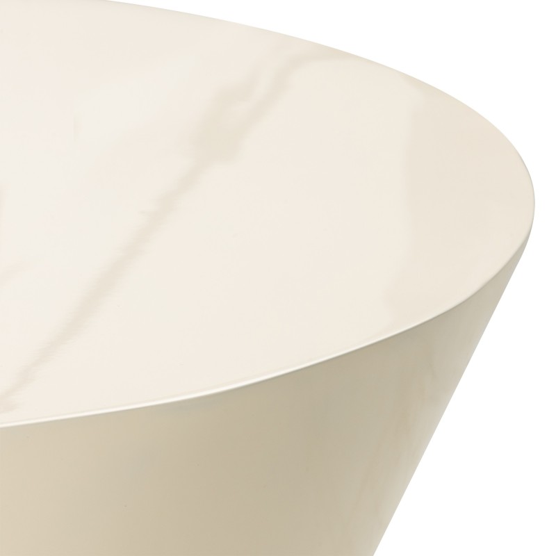 Stolik kawowy Eclipso, 60 cm, kremowo-biały, glossy