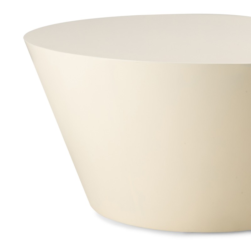Stolik kawowy Eclipso, 60 cm, kremowo-biały, glossy