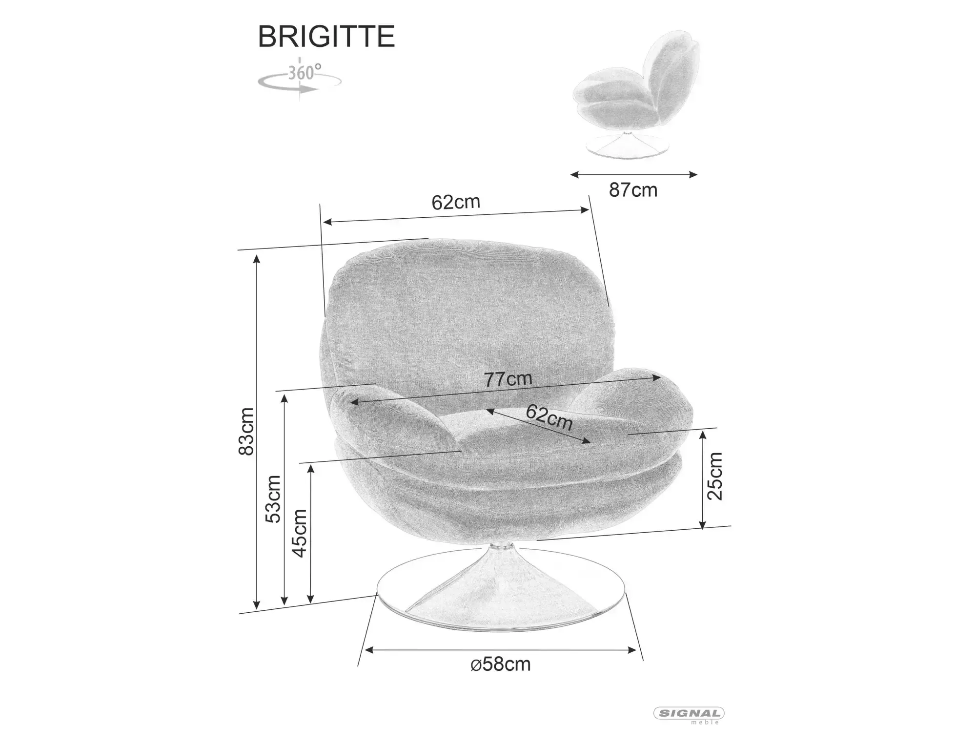 Fotel Brigitte Brego