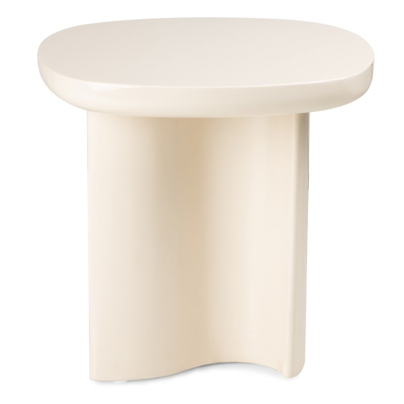 Stolik boczny Puro 50 cm, jasnobeżowy, glossy
