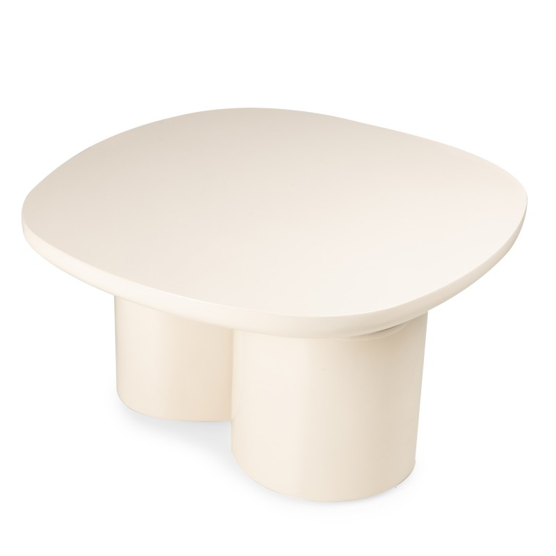 Stolik kawowy Puro 80 cm, jasnobeżowy, glossy