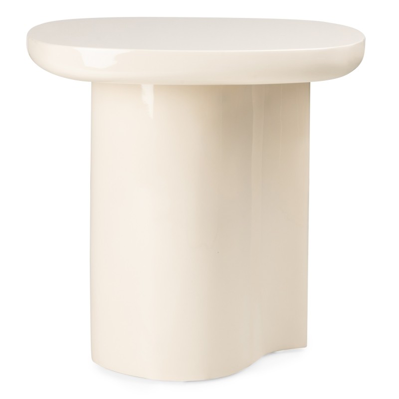 Stolik boczny Puro 50 cm, jasnobeżowy, glossy