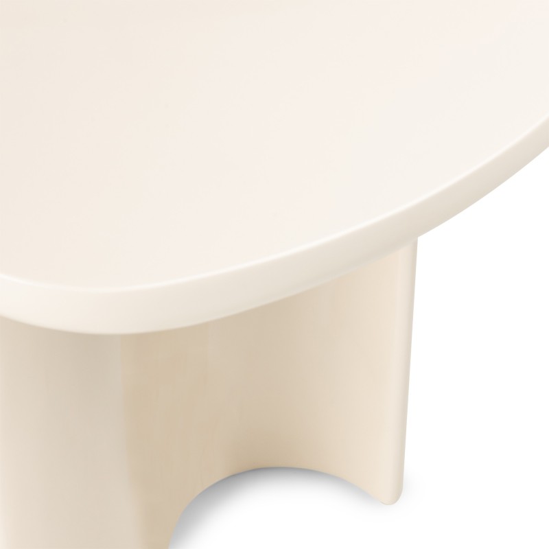 Stolik boczny Puro 50 cm, jasnobeżowy, glossy