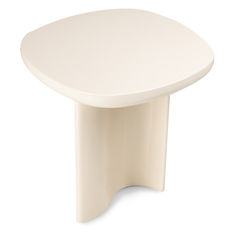 Stolik boczny Puro 50 cm, jasnobeżowy, glossy