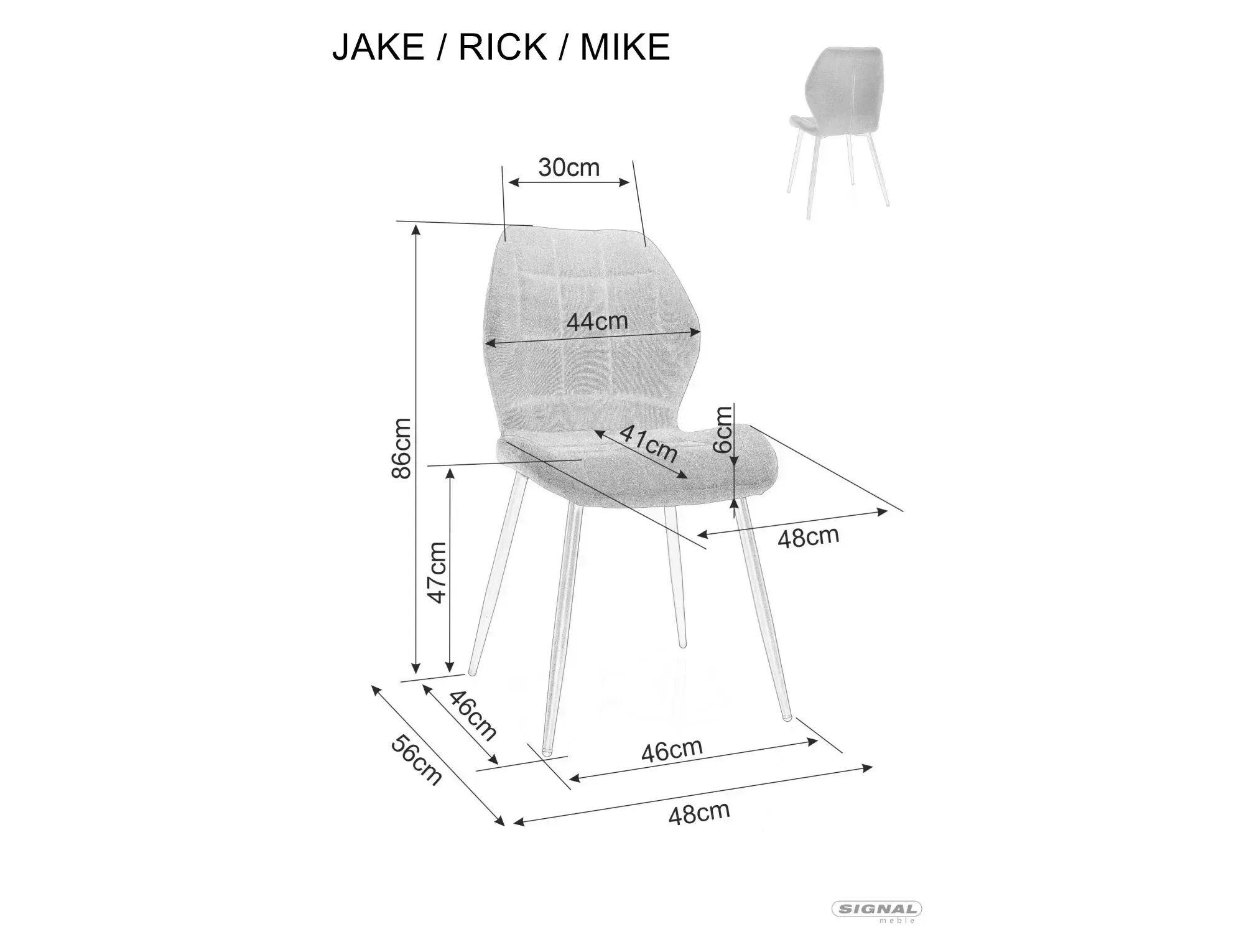 Krzesło Jake Velvet