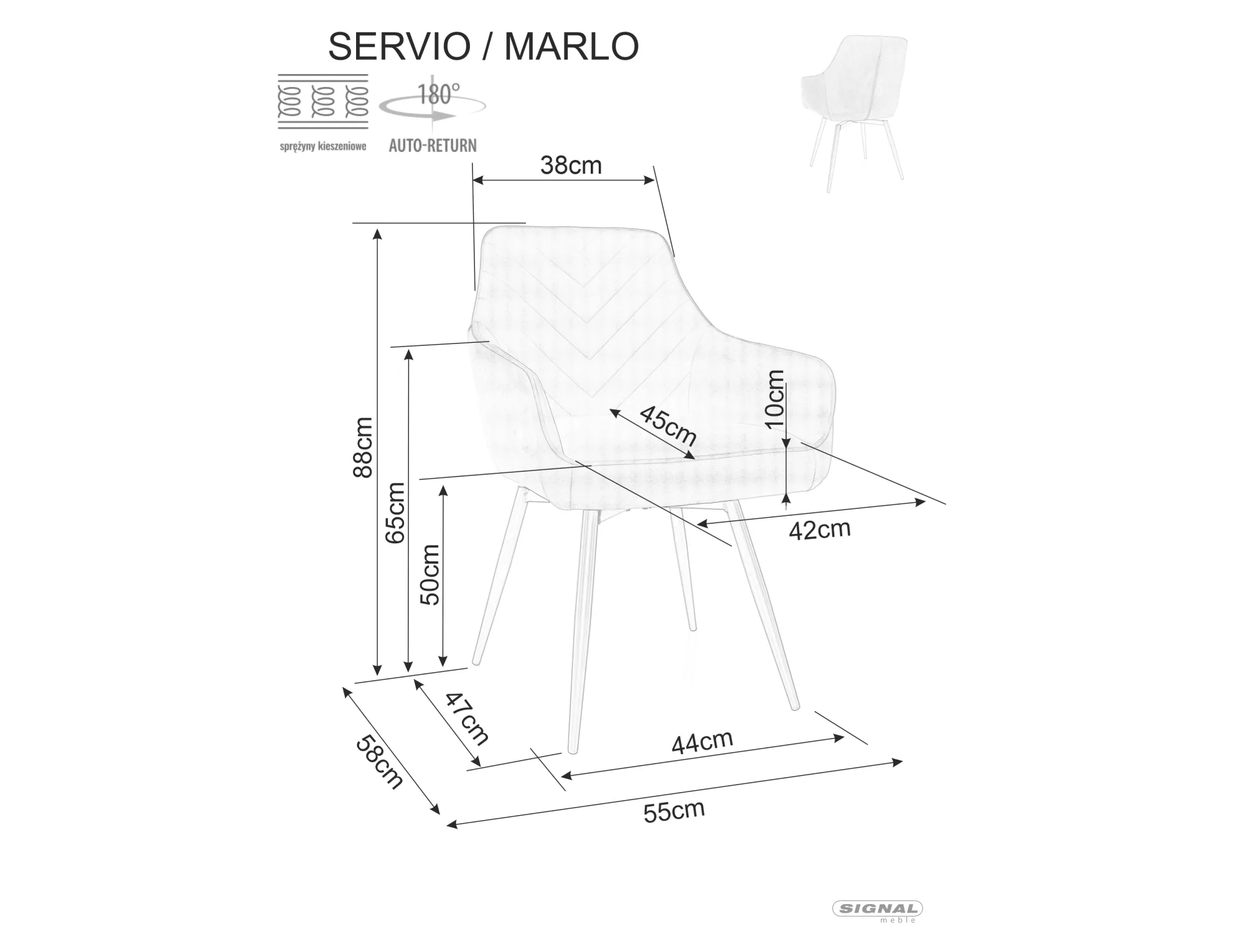 Krzesło Marlo Velvet