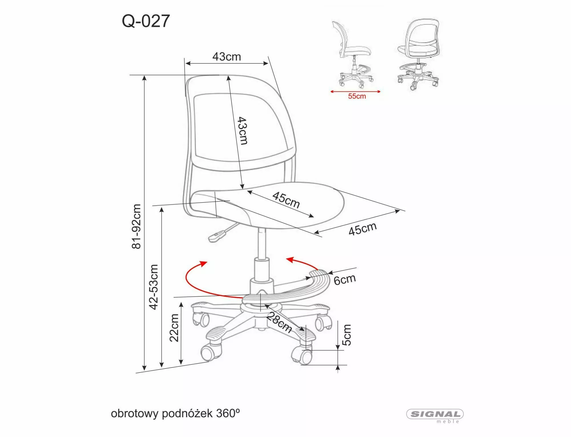 Fotel obrotowy Q-027