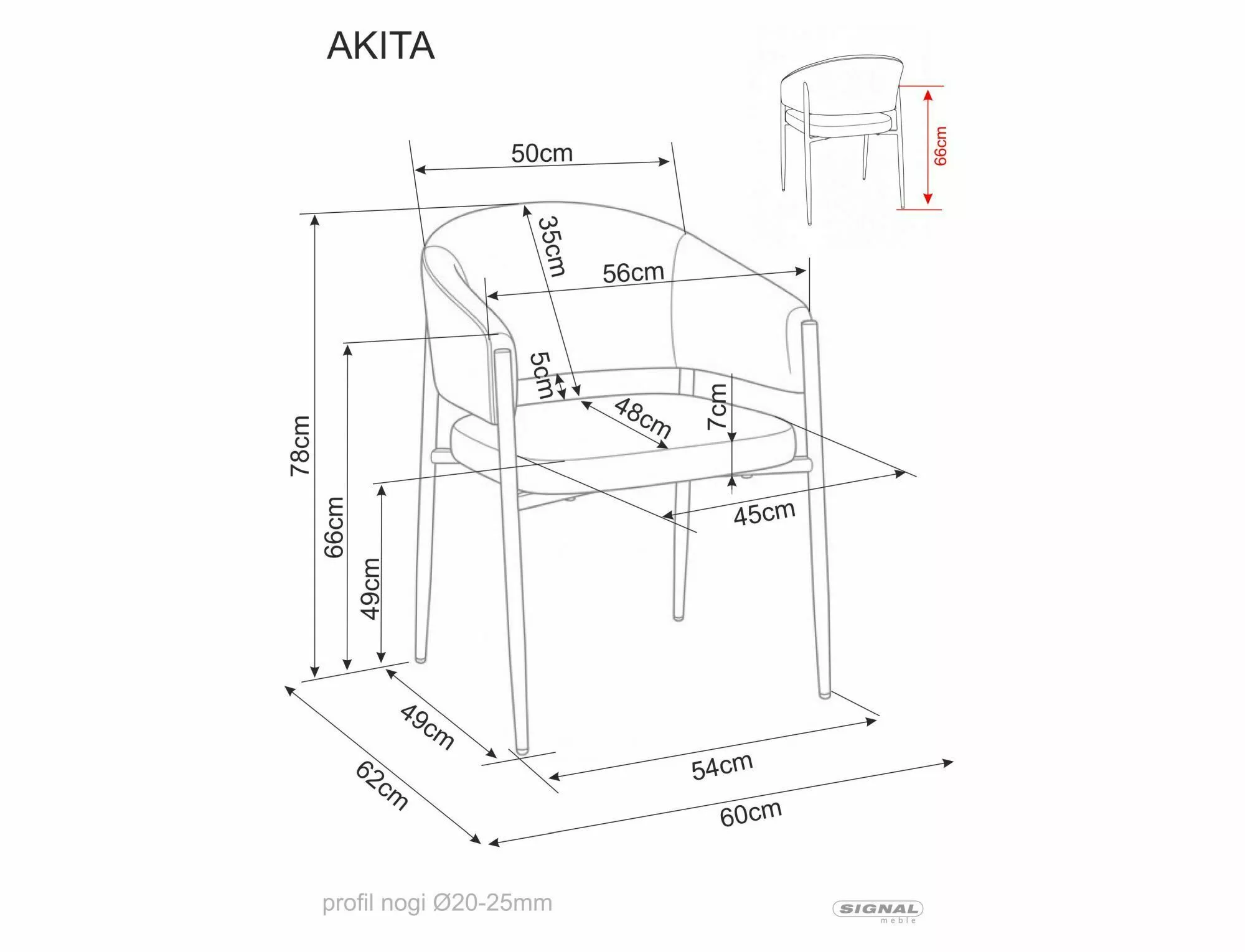 Krzesło Akita