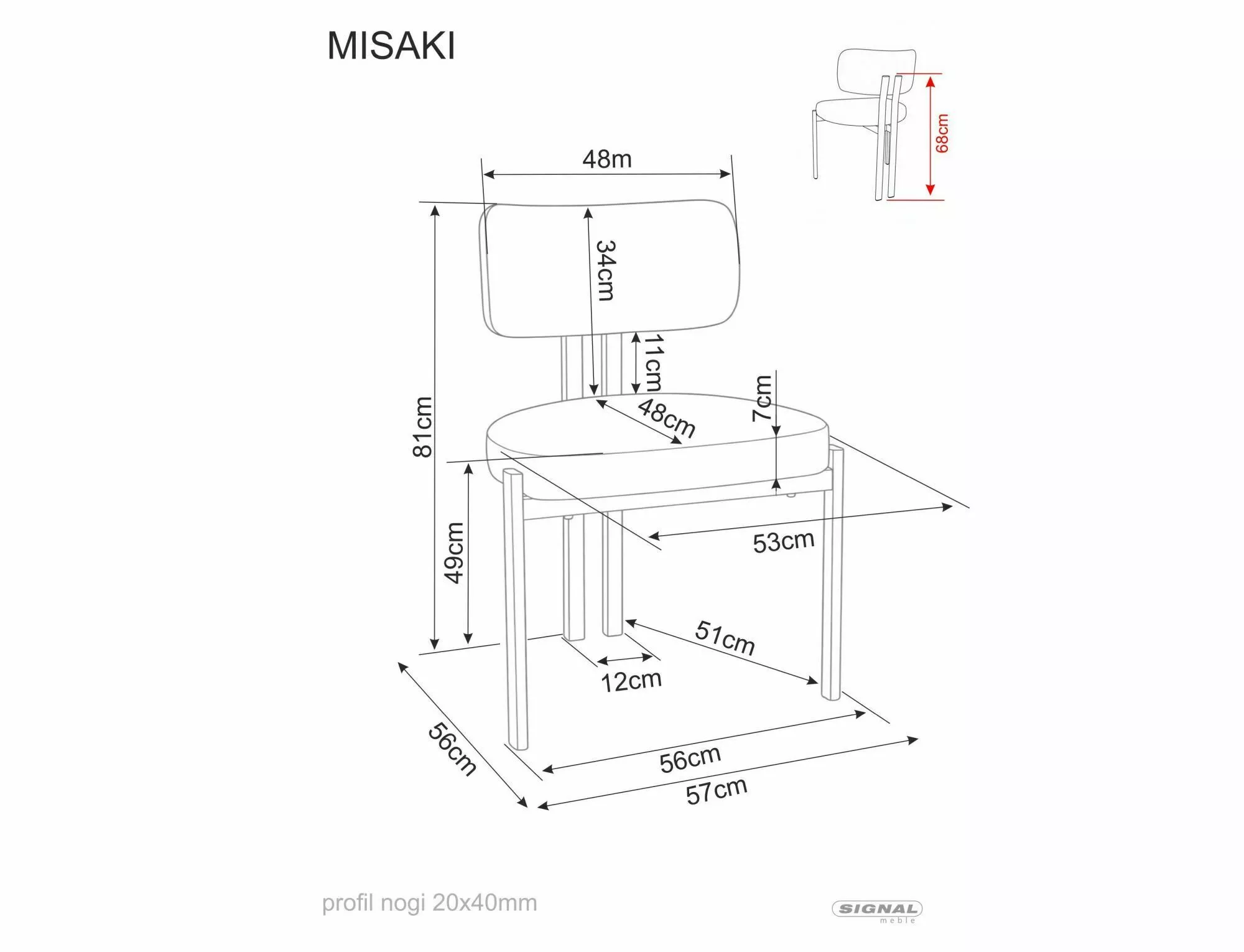 Krzesło Misaki