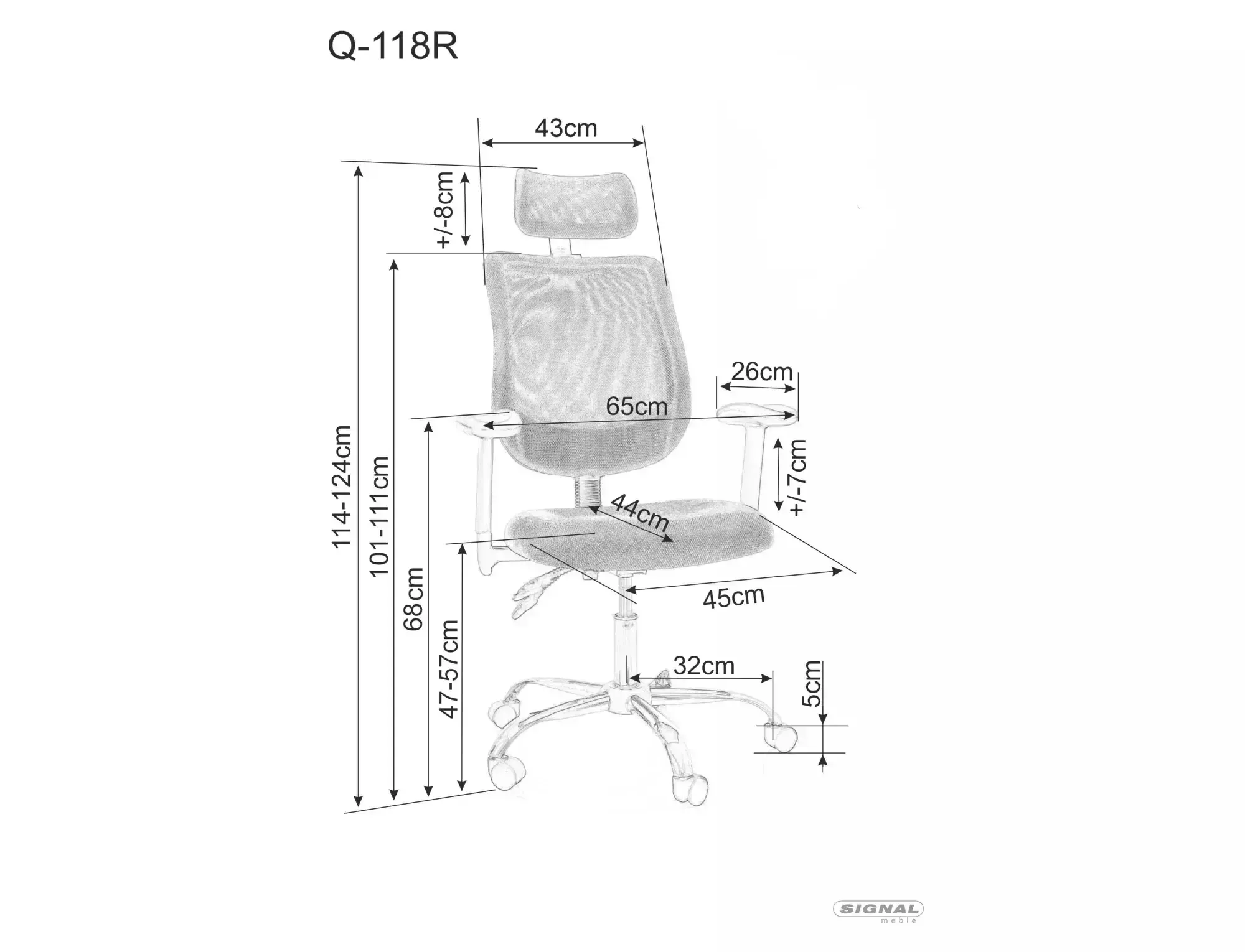 Fotel obrotowy Q-118R