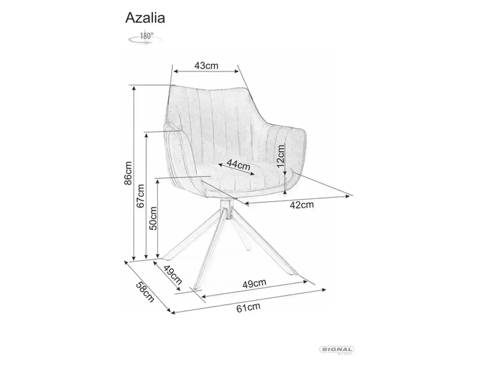 Krzesło Azalia Leo kaszmir