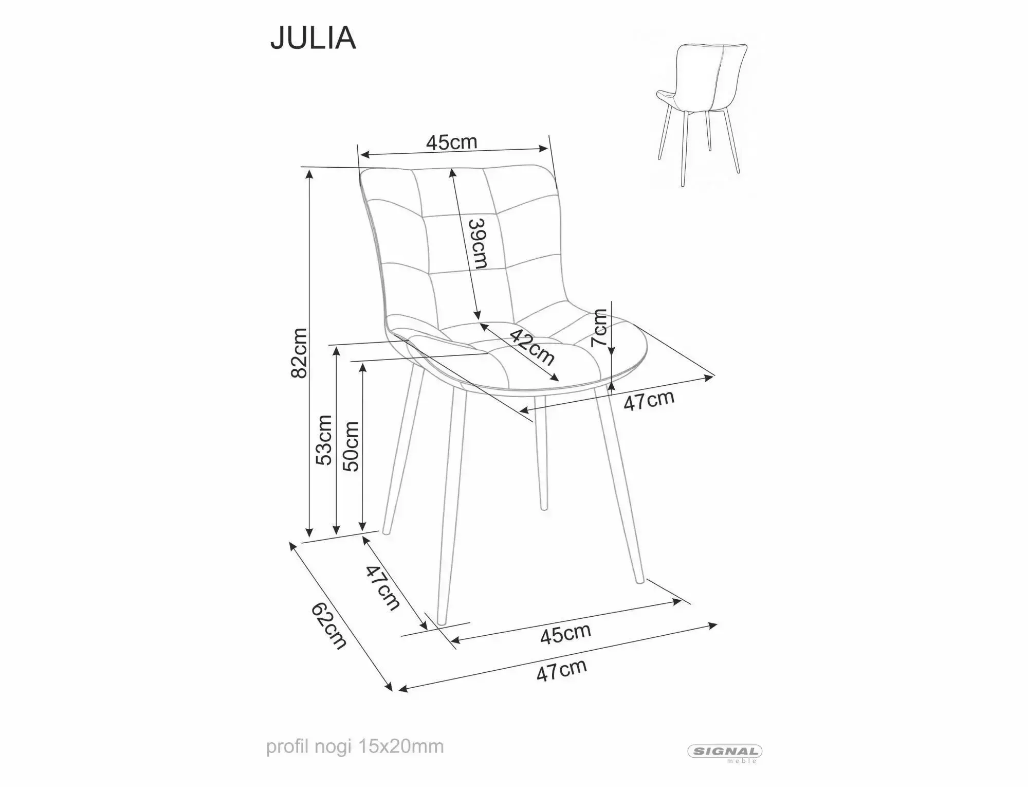 Krzesło Julia Leo kaszmir