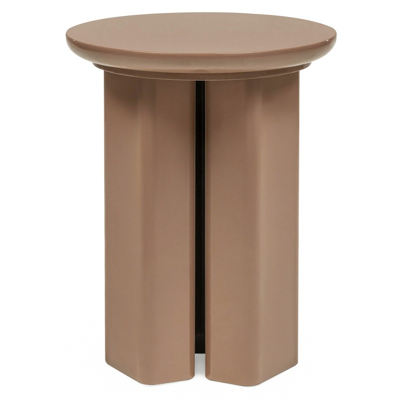 Stolik boczny Brie 40 cm, jasnobrązowy, mocha, glossy