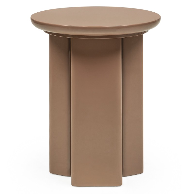 Stolik boczny Brie 40 cm, jasnobrązowy, mocha, glossy