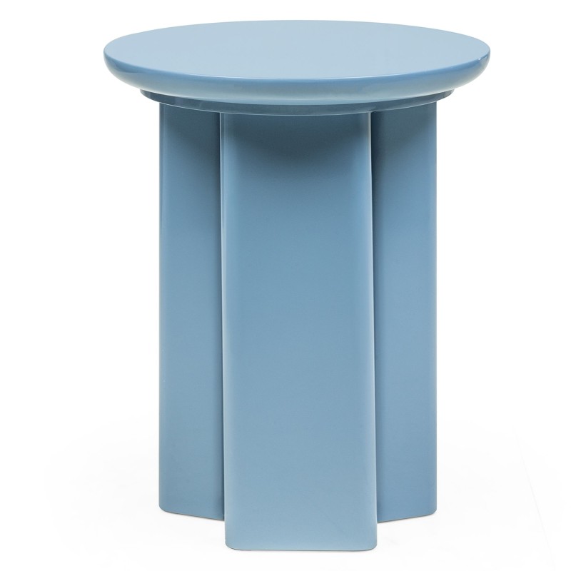 Stolik boczny Brie 40 cm, zgaszony błękit, glossy