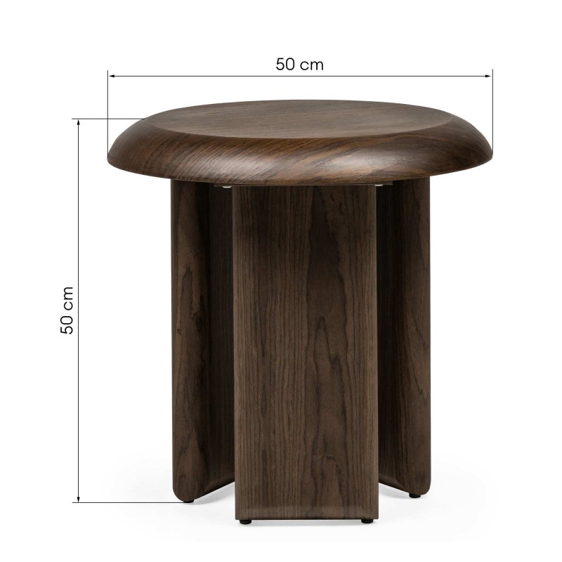 Stolik boczny Keo 50 cm, ciemny orzech
