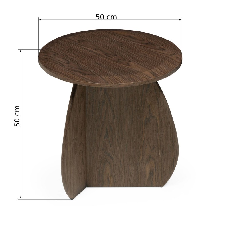 Stolik boczny Noku 50 cm, ciemny orzech