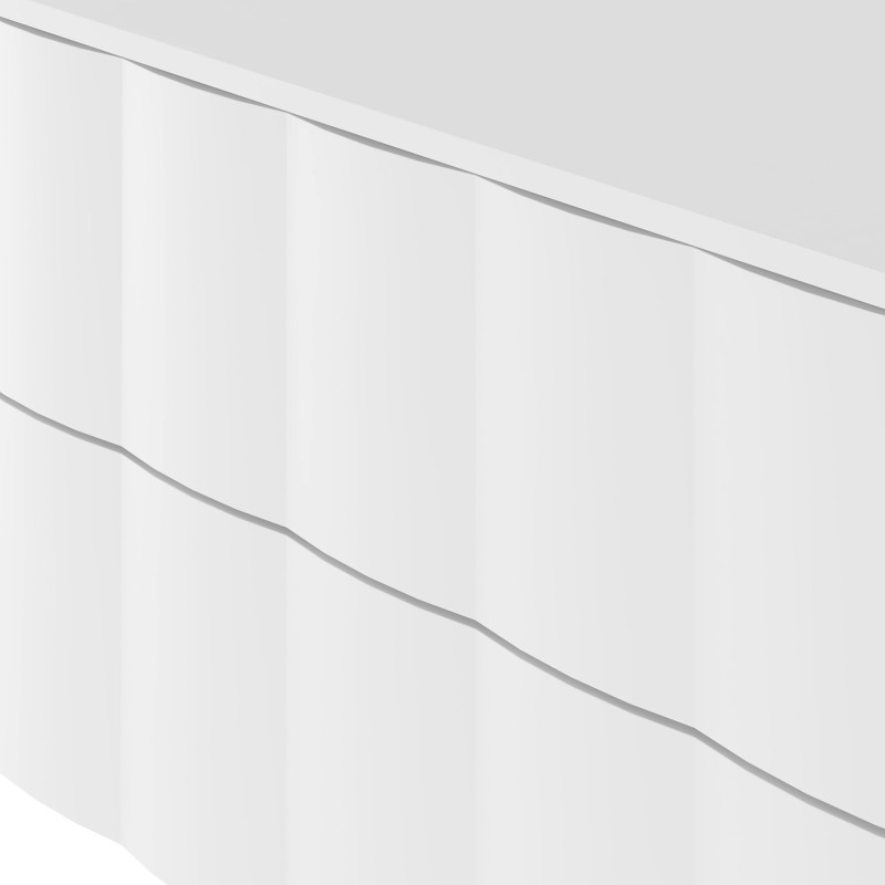 Szafka pod umywalkę nablatową Grita 80 cm, biała, falowany front