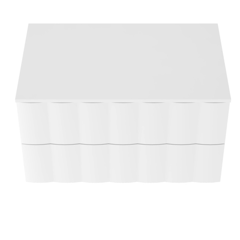 Szafka pod umywalkę nablatową Grita 80 cm, biała, falowany front