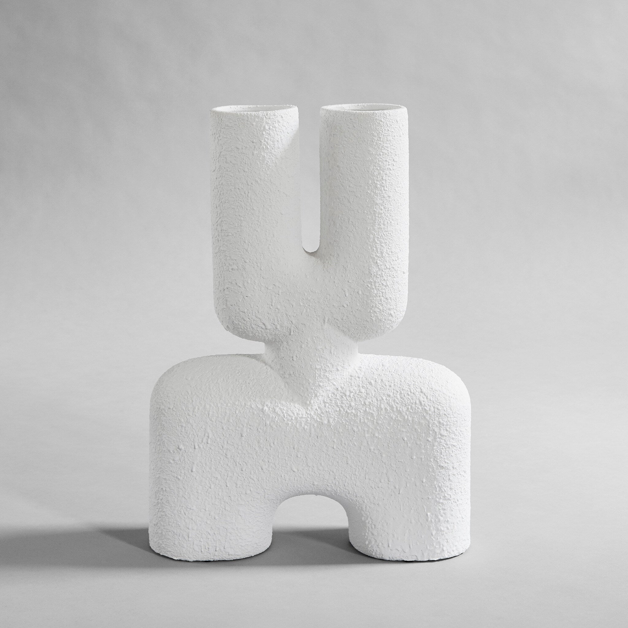 Cobra Vase Double, Medio - Bubble White