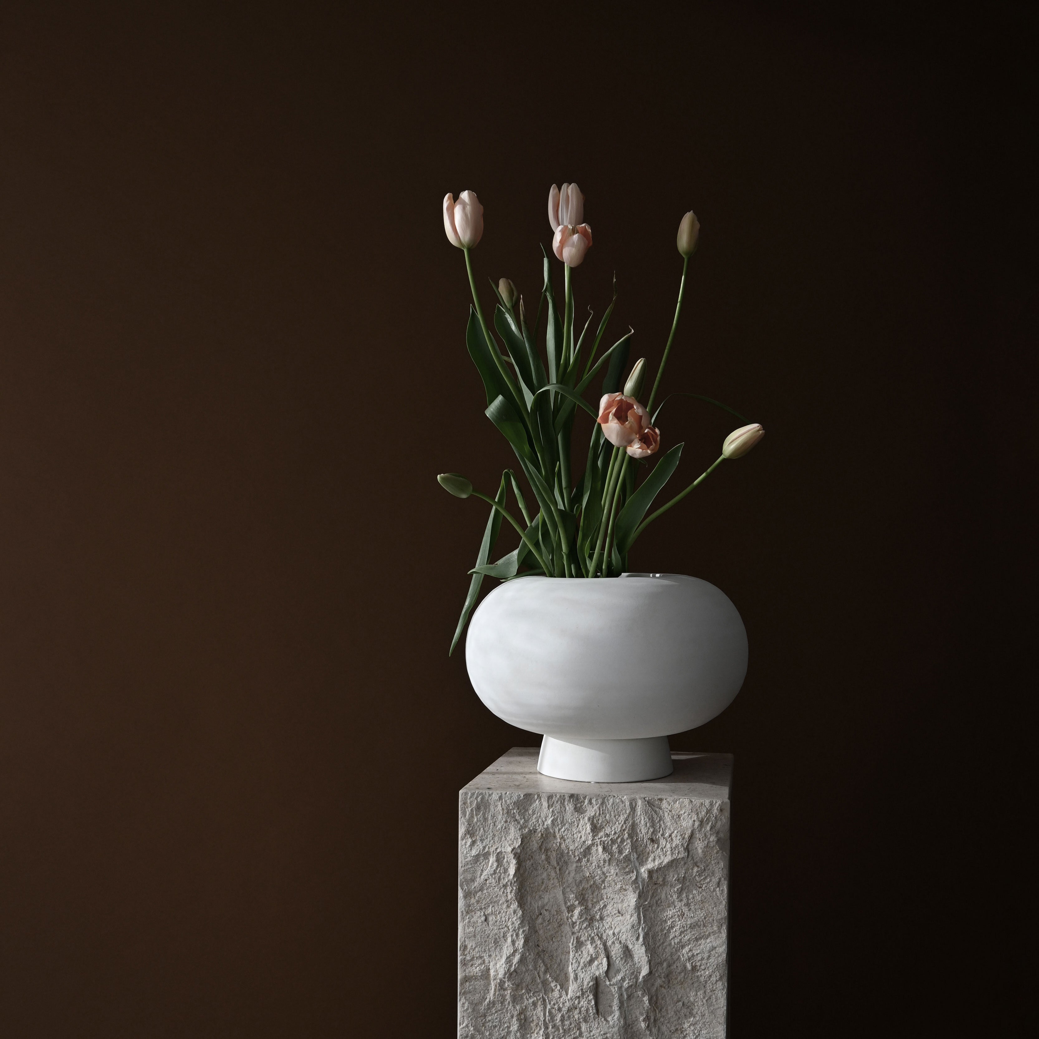 Kabin Vase, Fat - Bone White