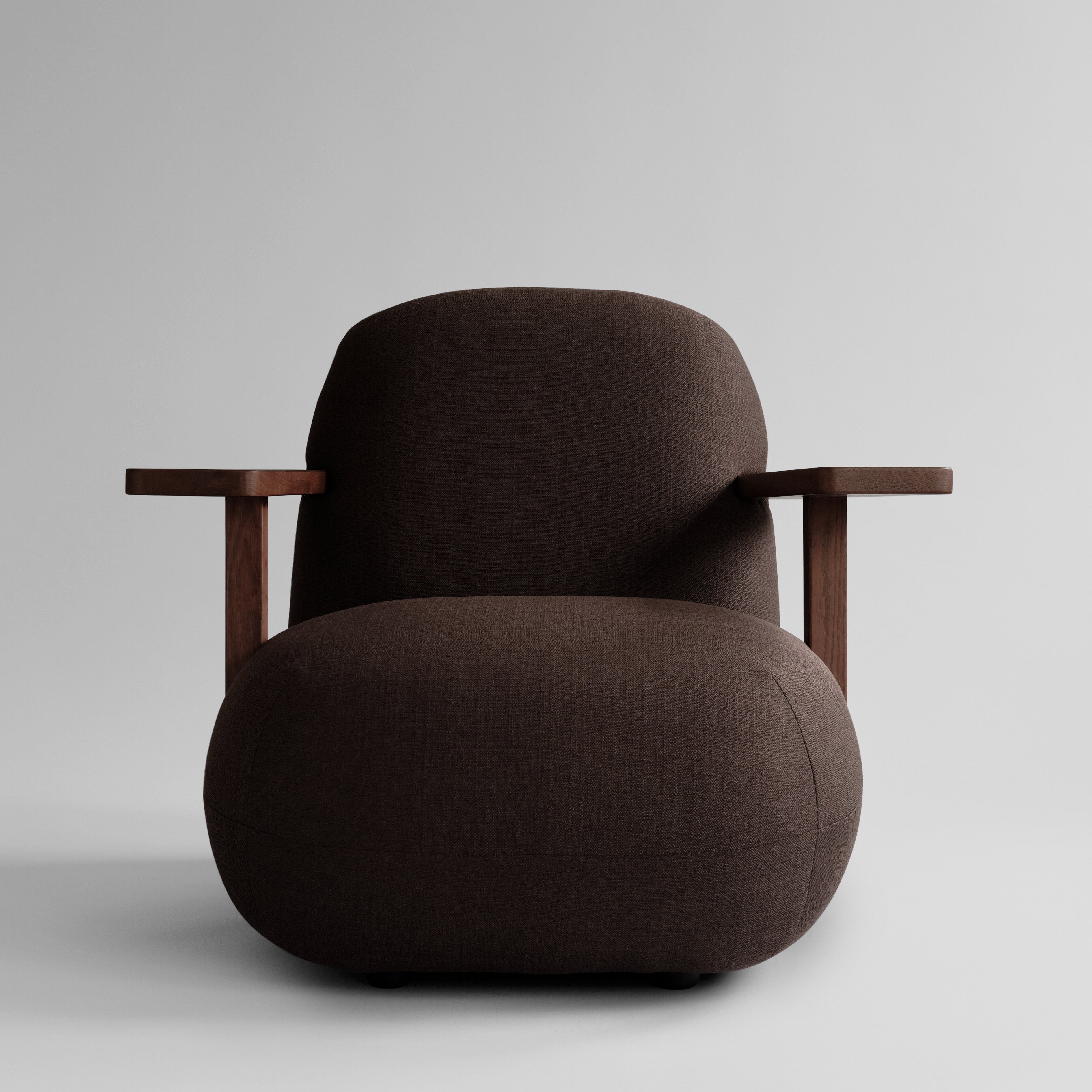 Toe Chair Armrest - Classic Brown Oak / Dark Brown