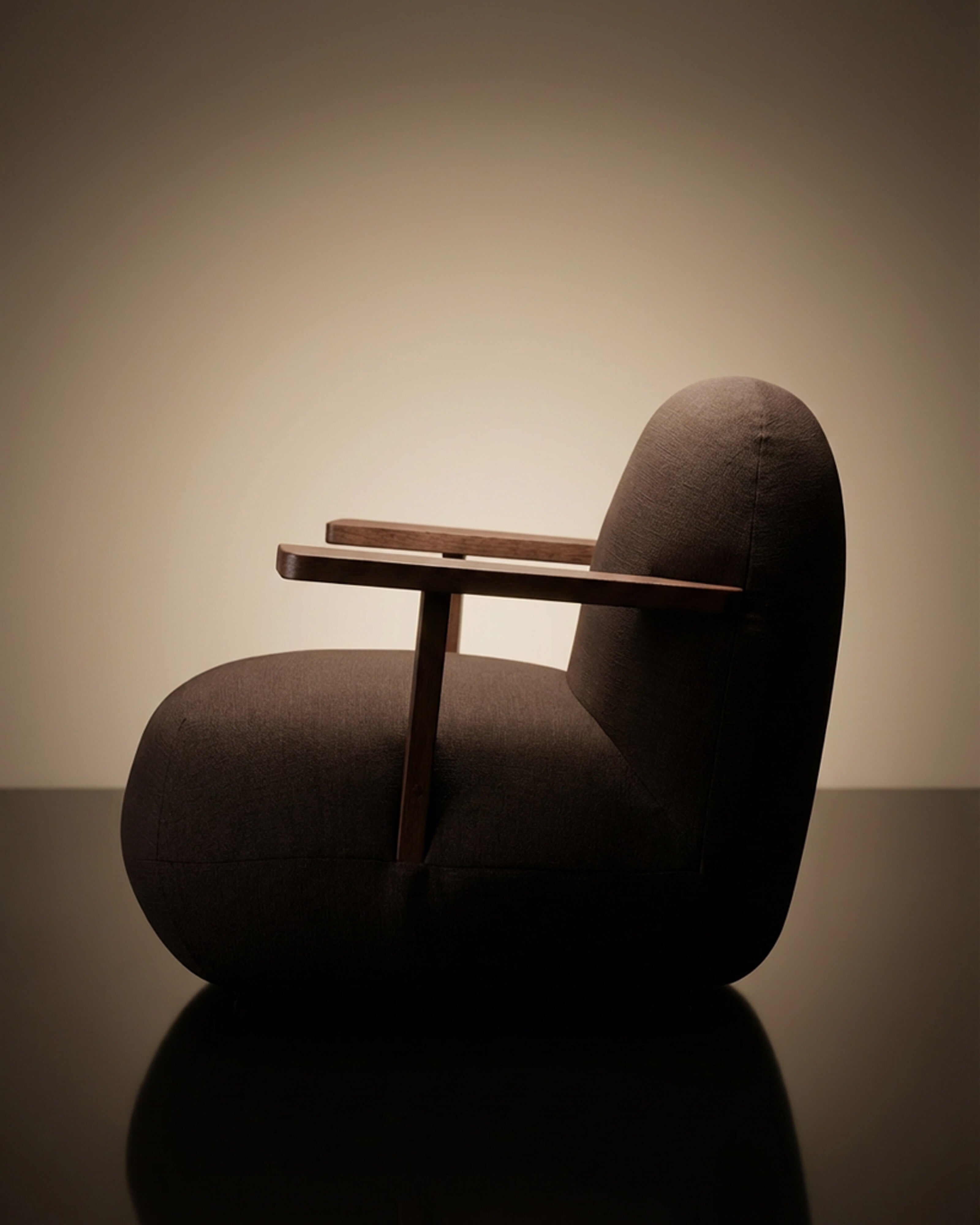 Toe Chair Armrest - Classic Brown Oak / Dark Brown