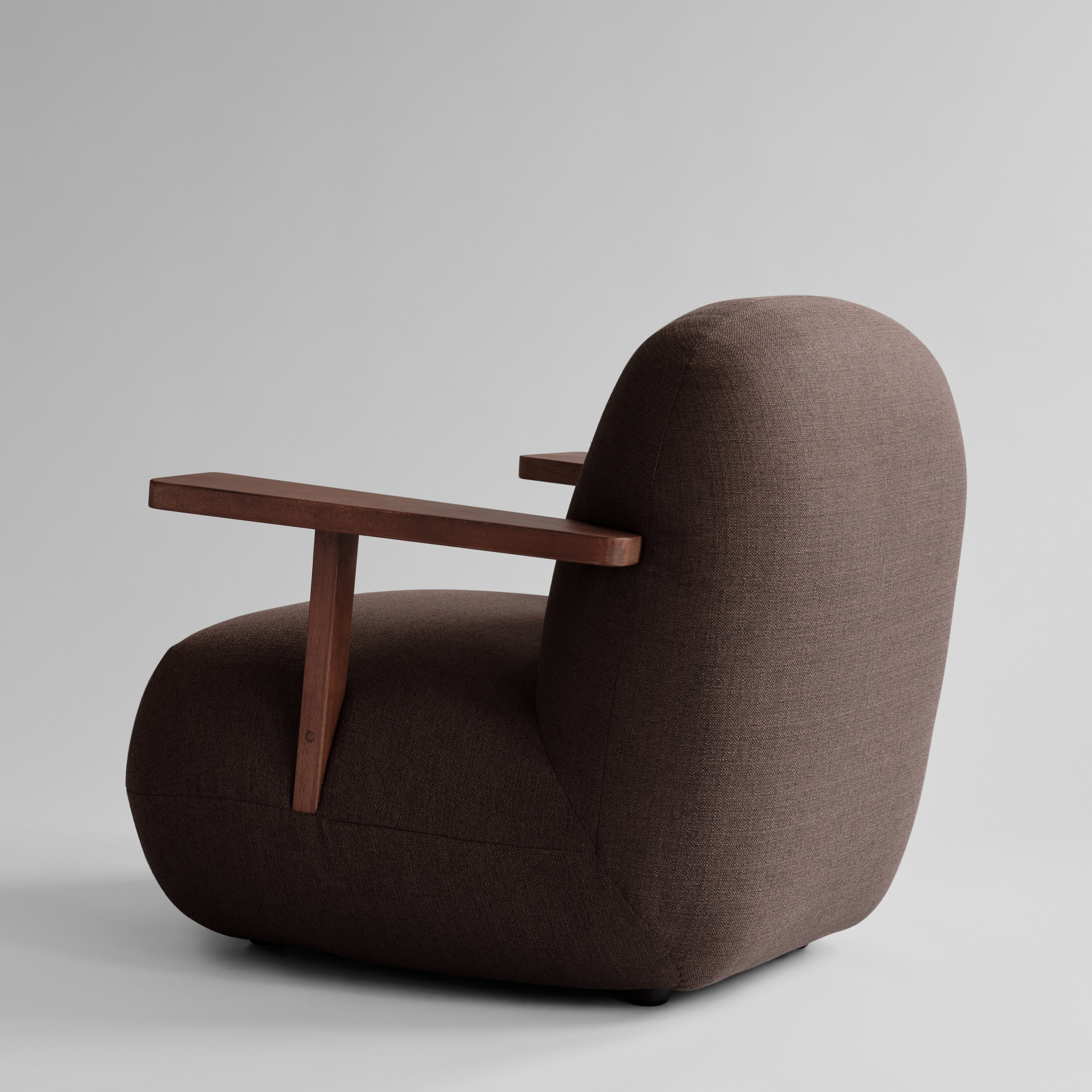 Toe Chair Armrest - Classic Brown Oak / Dark Brown