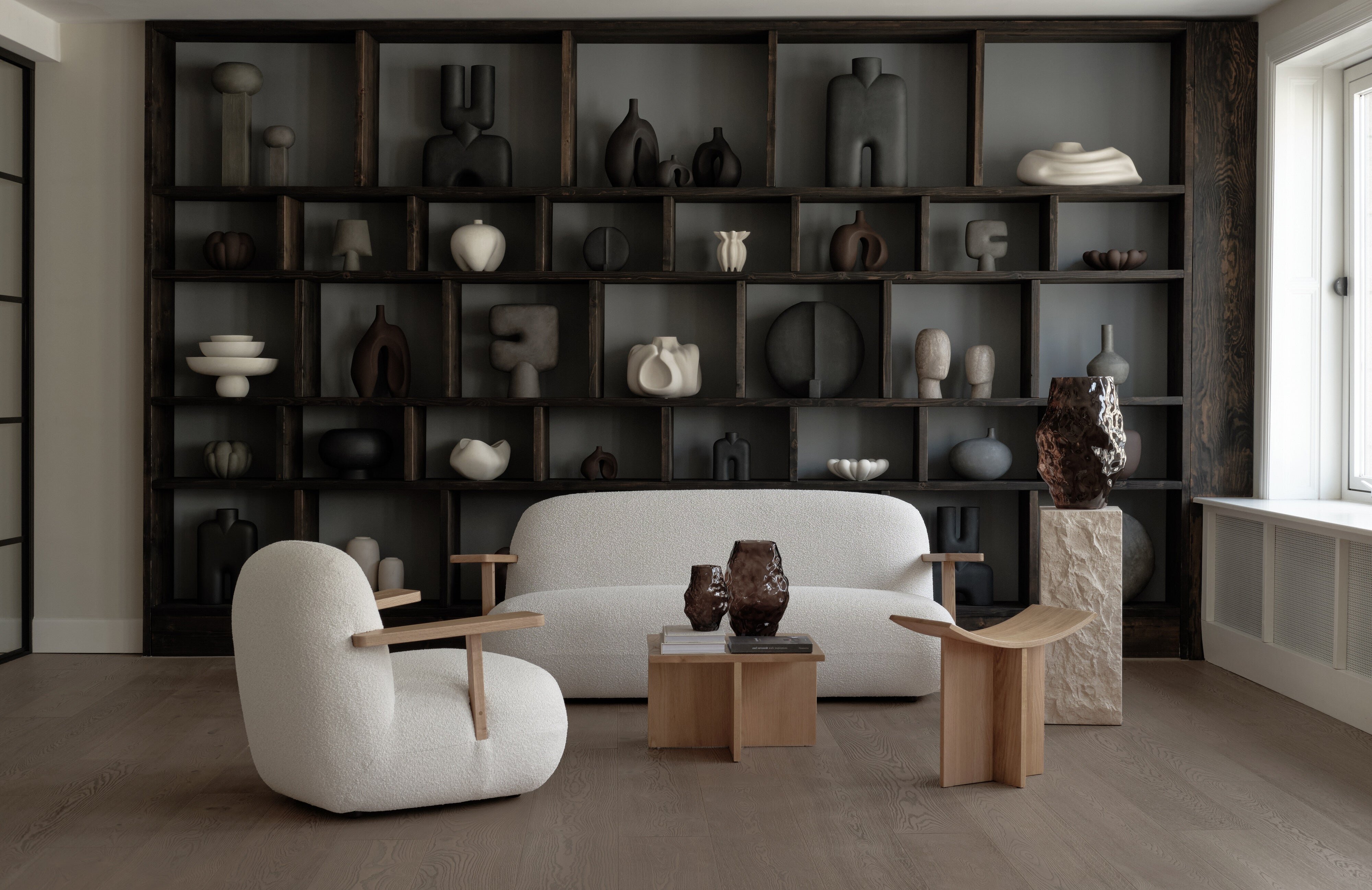 Toe Sofa - Natural Oak / Off White
