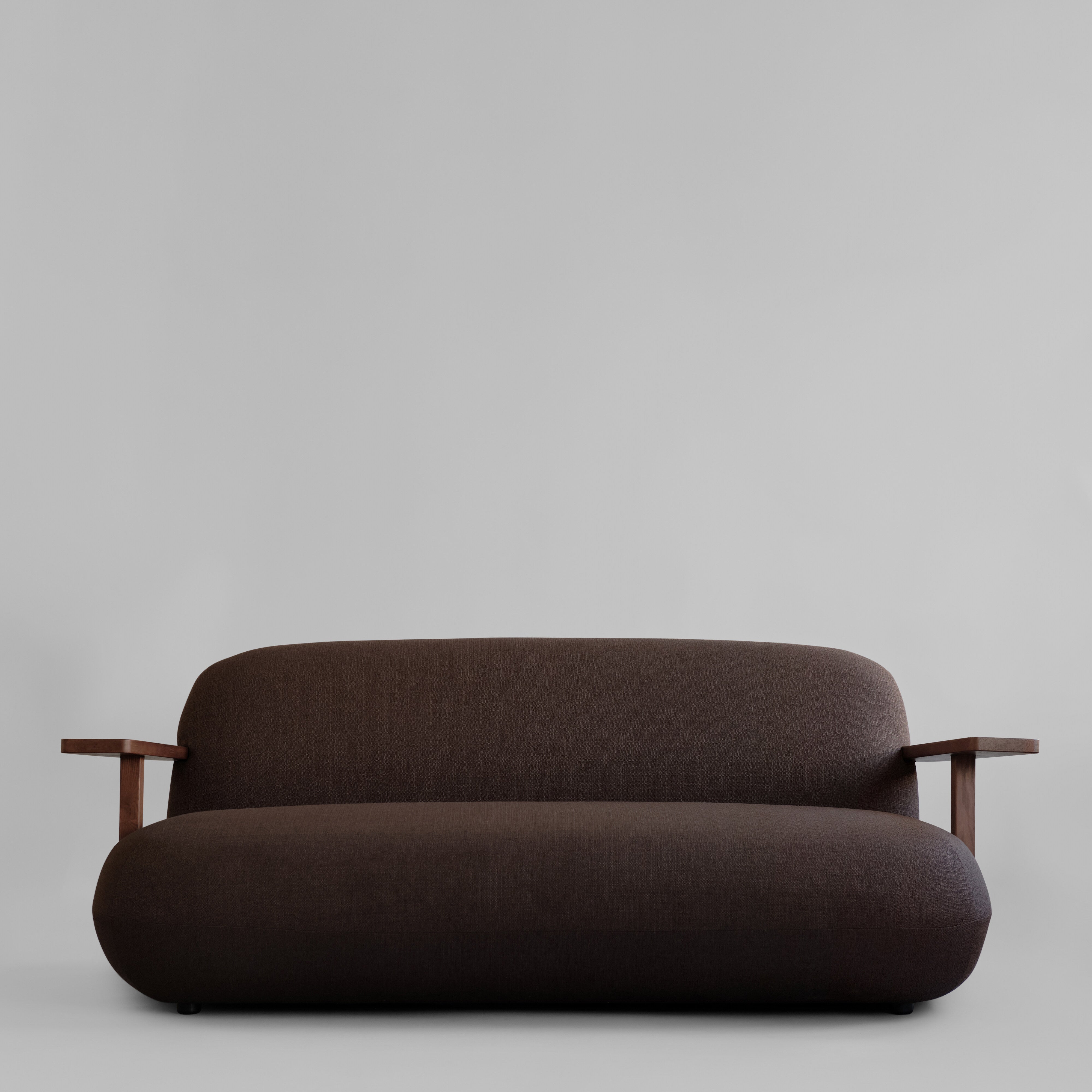 Toe Sofa - Classic Brown Oak / Dark Brown