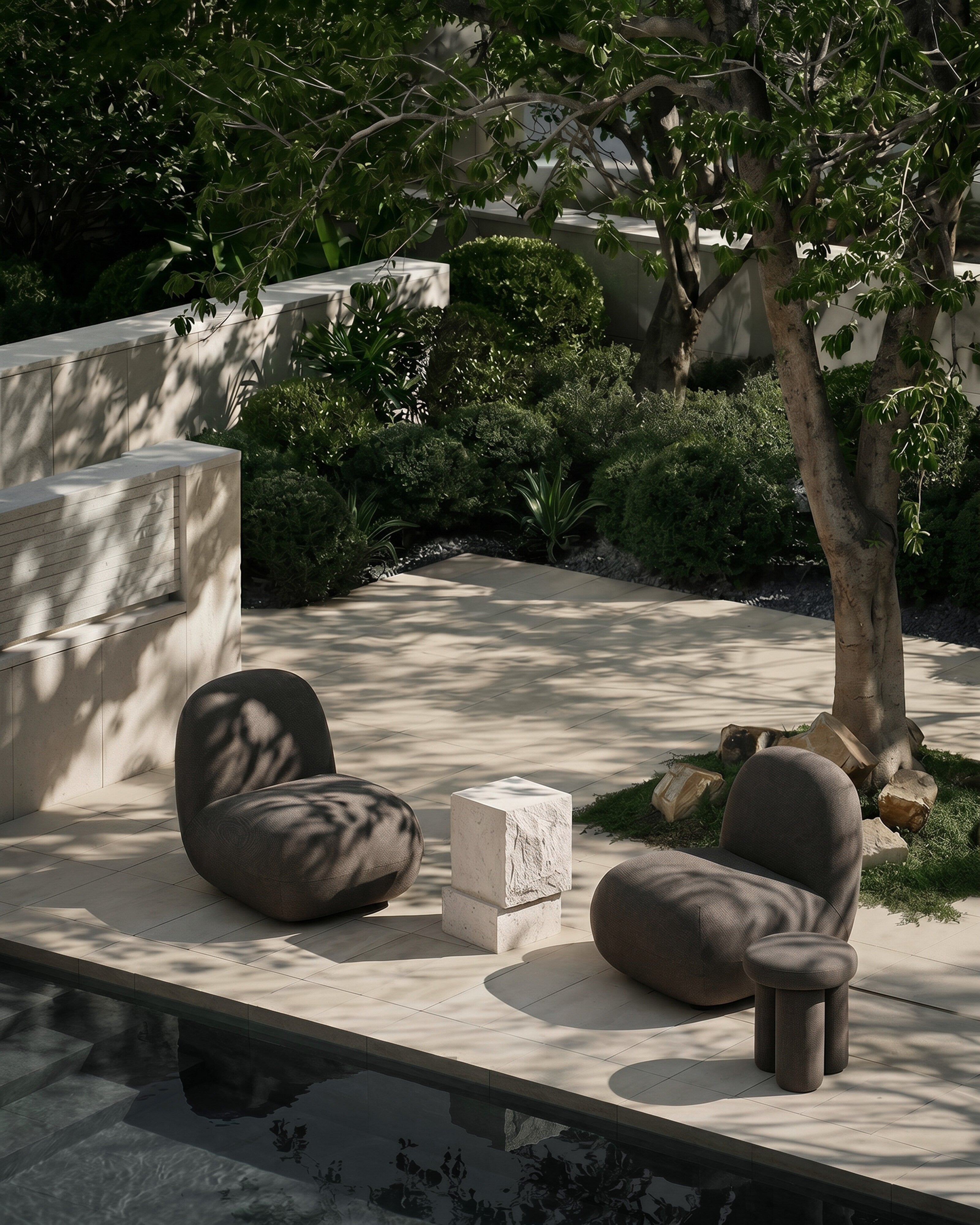 Big Foot Stool - Stone Gray
