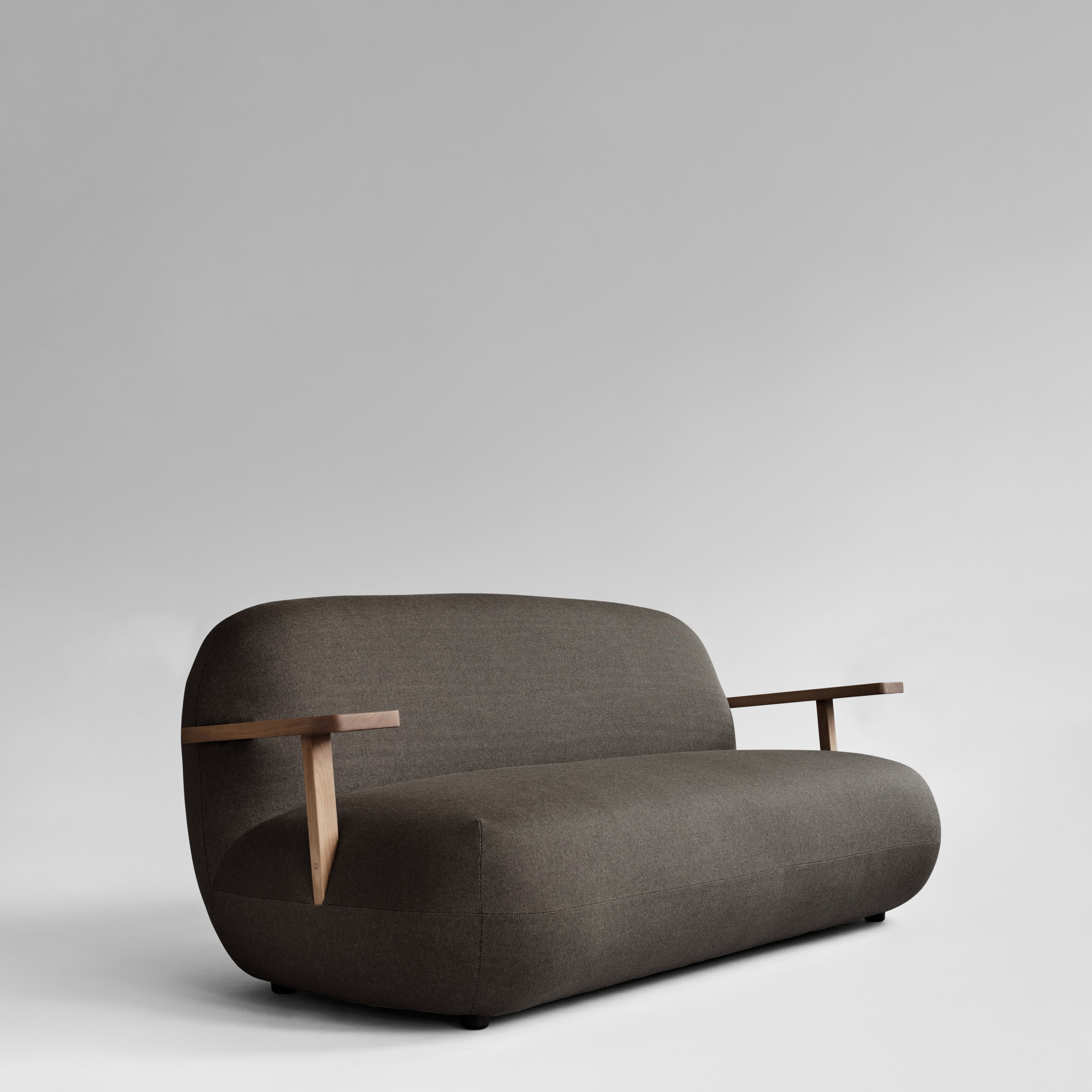 Toe Sofa - Teak / Stone Gray