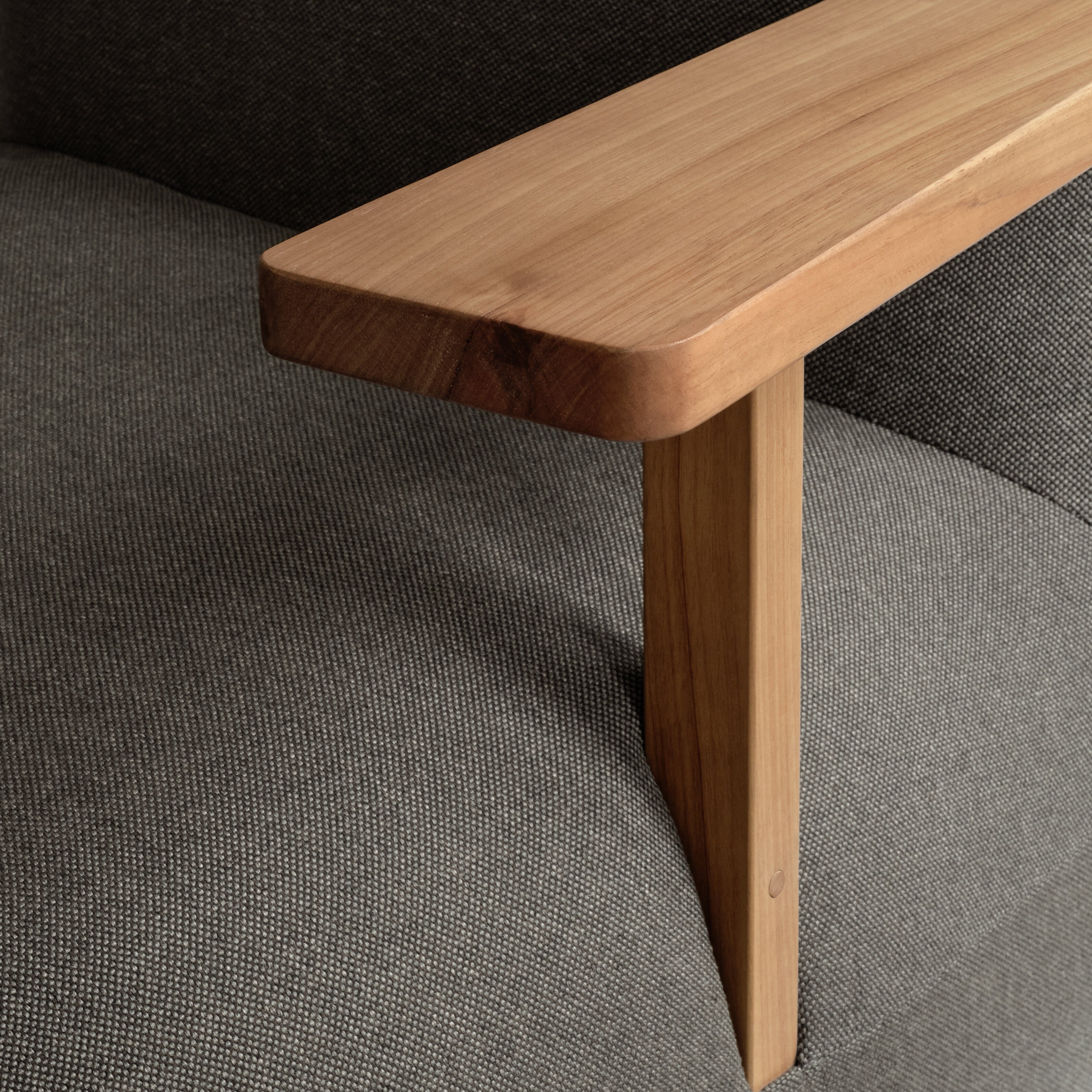 Toe Sofa - Teak / Stone Gray