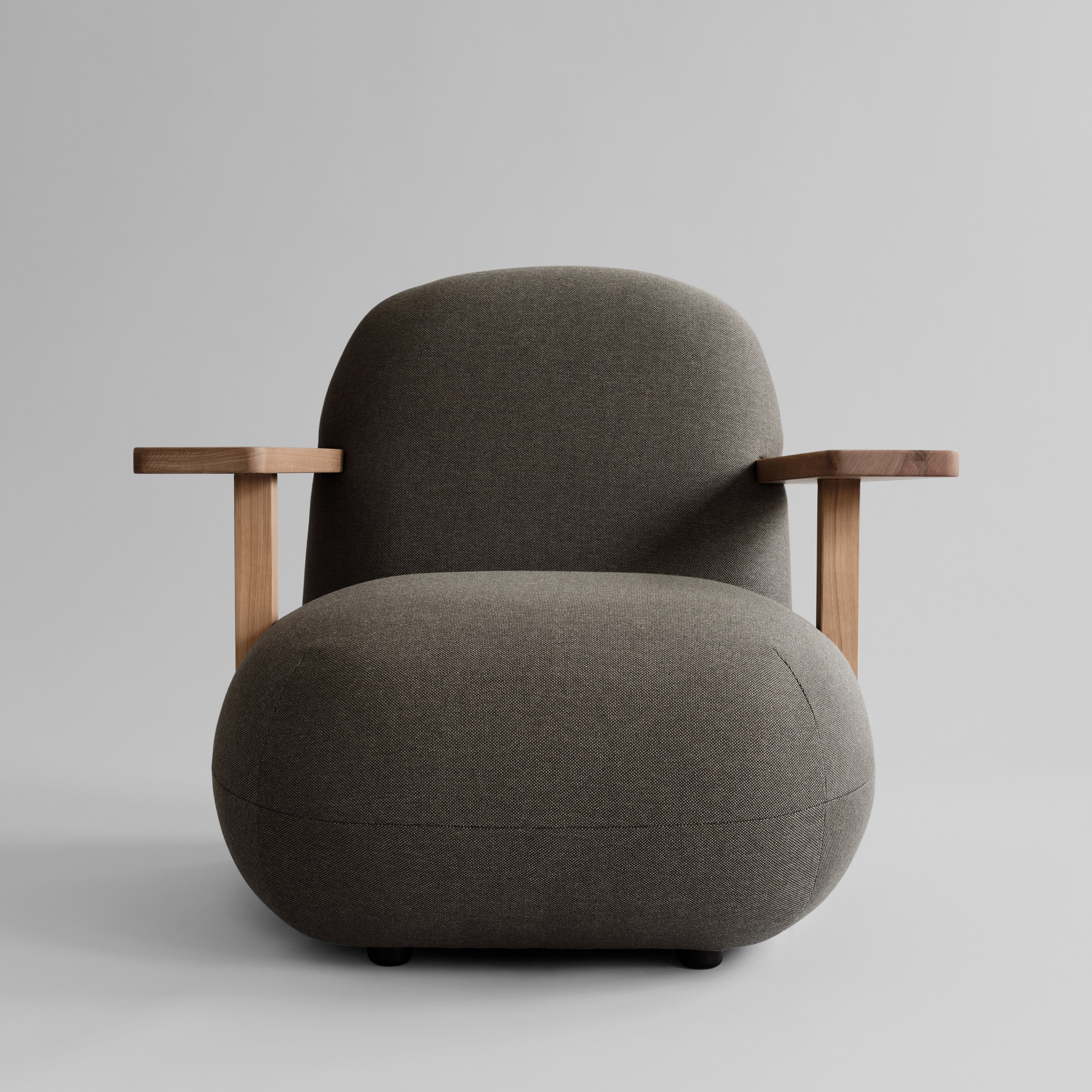 Toe Chair Armrest - Teak / Stone Gray