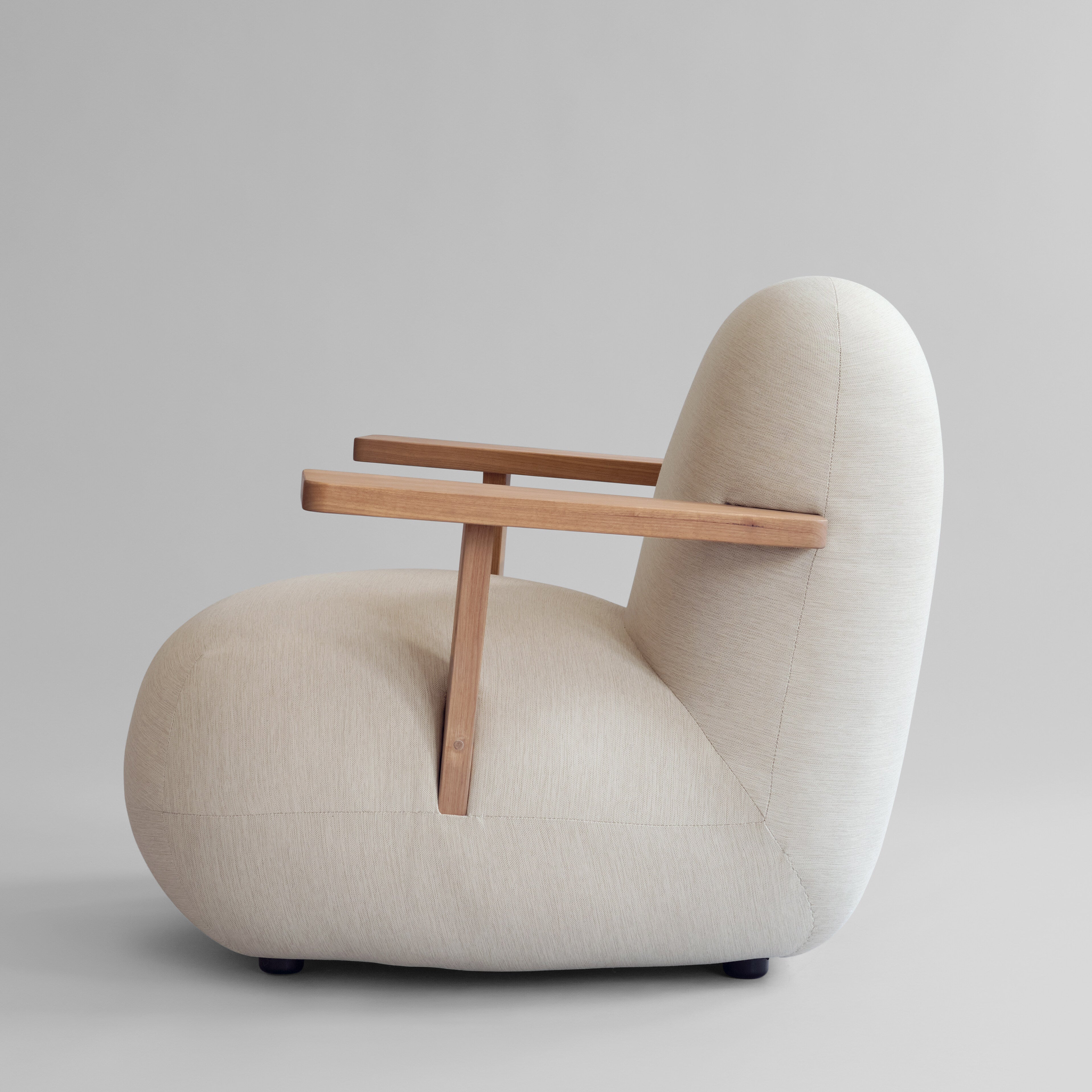 Toe Chair Armrest - Teak / Warm Ash