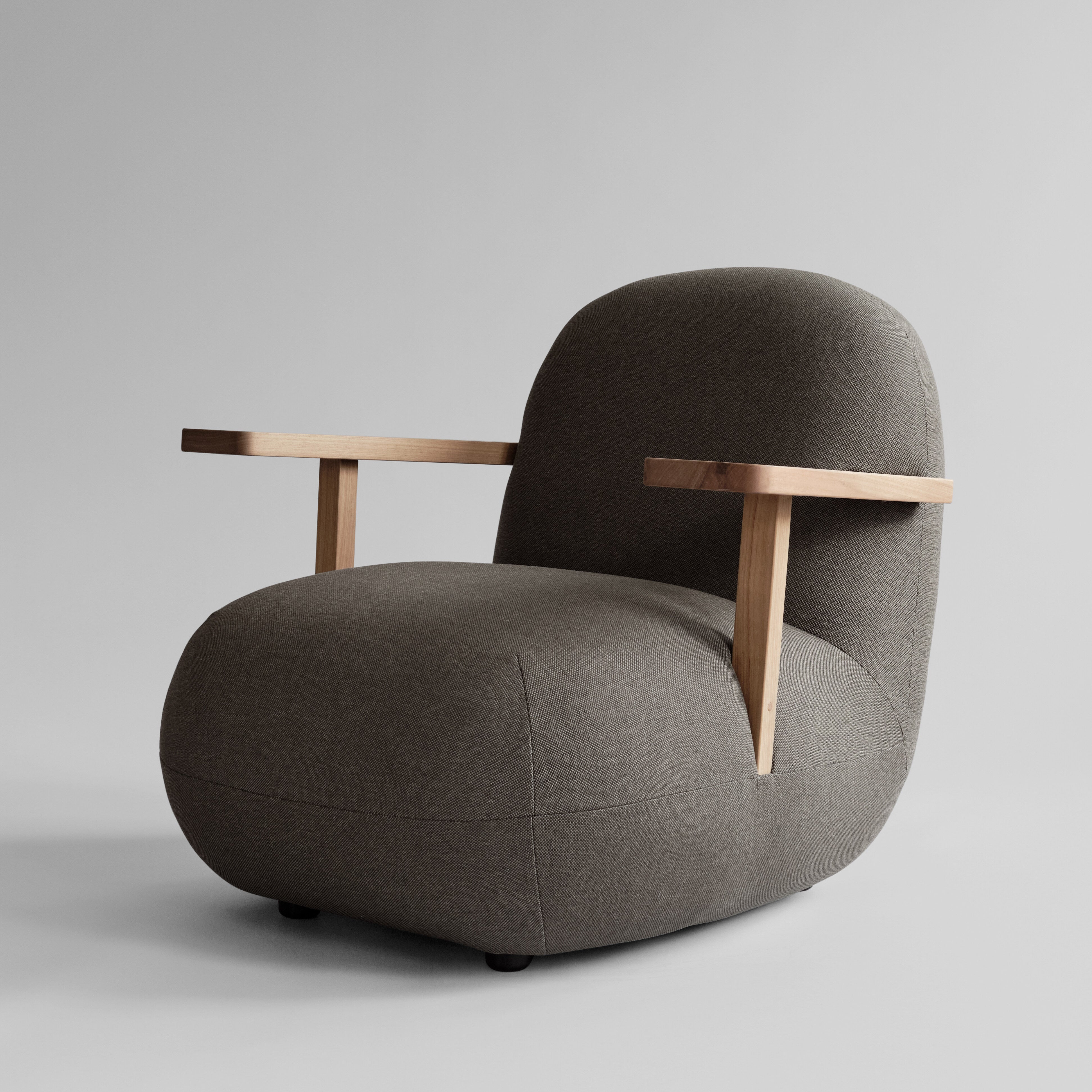 Toe Chair Armrest - Teak / Stone Gray