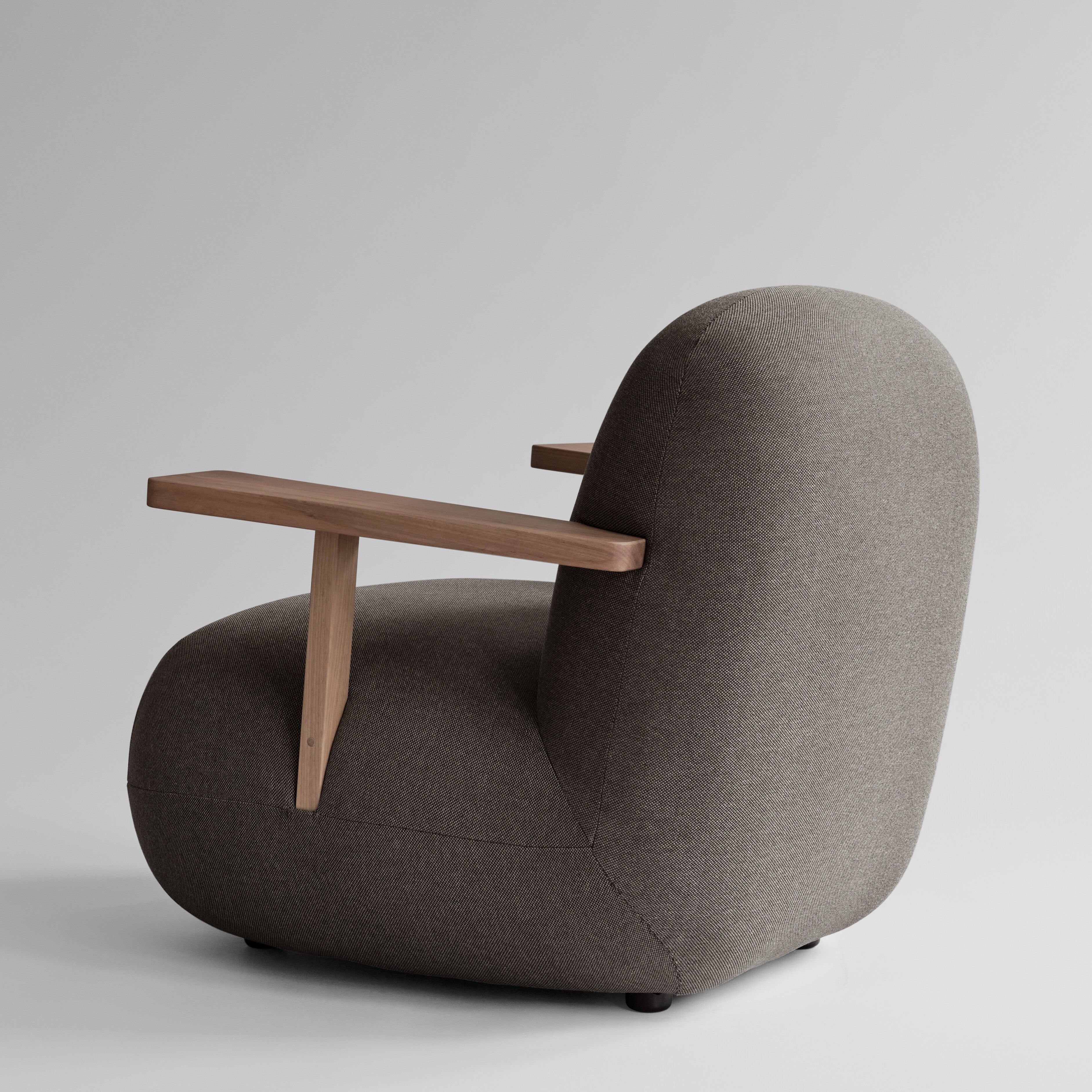 Toe Chair Armrest - Teak / Stone Gray