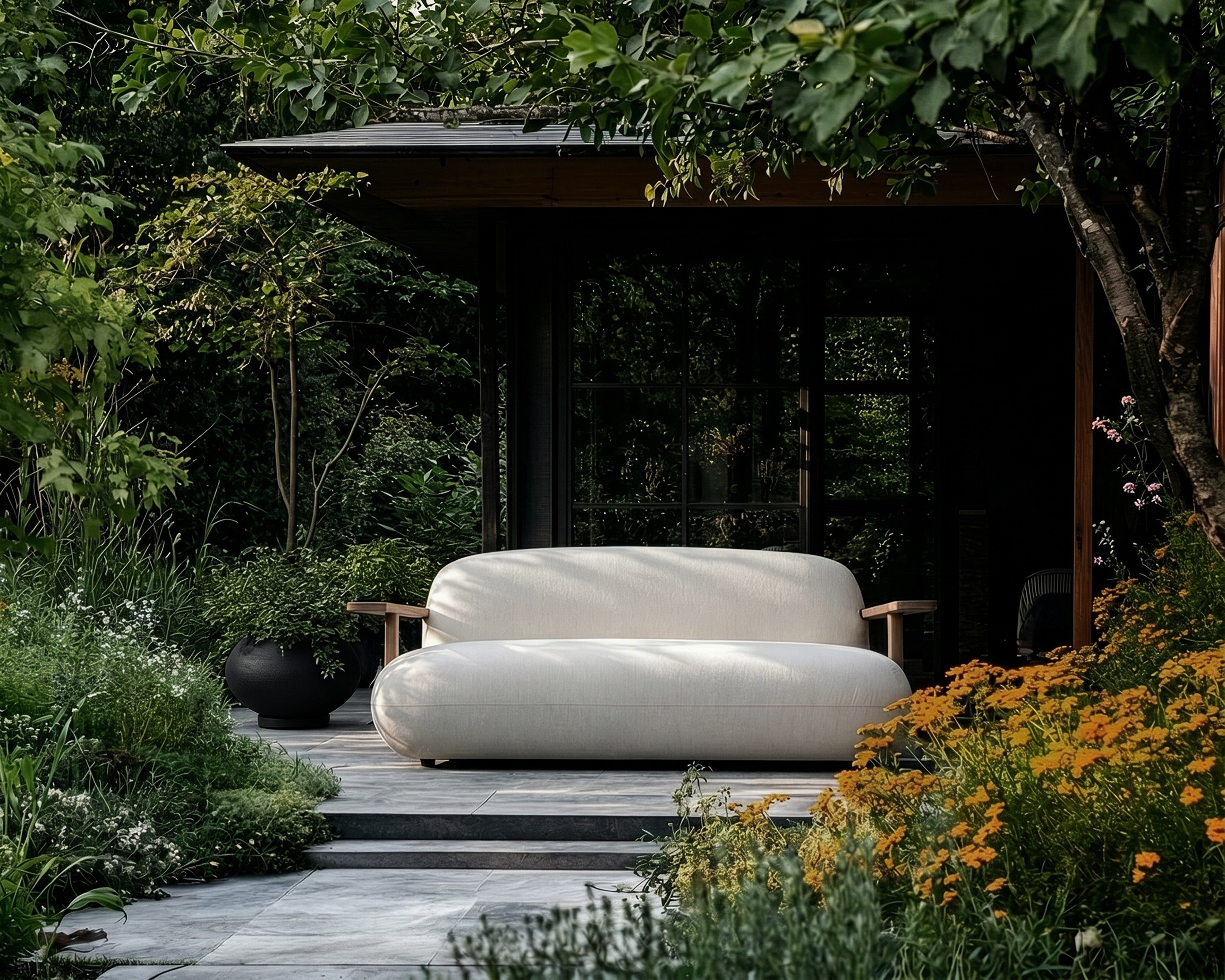 Toe Sofa - Teak / Warm Ash