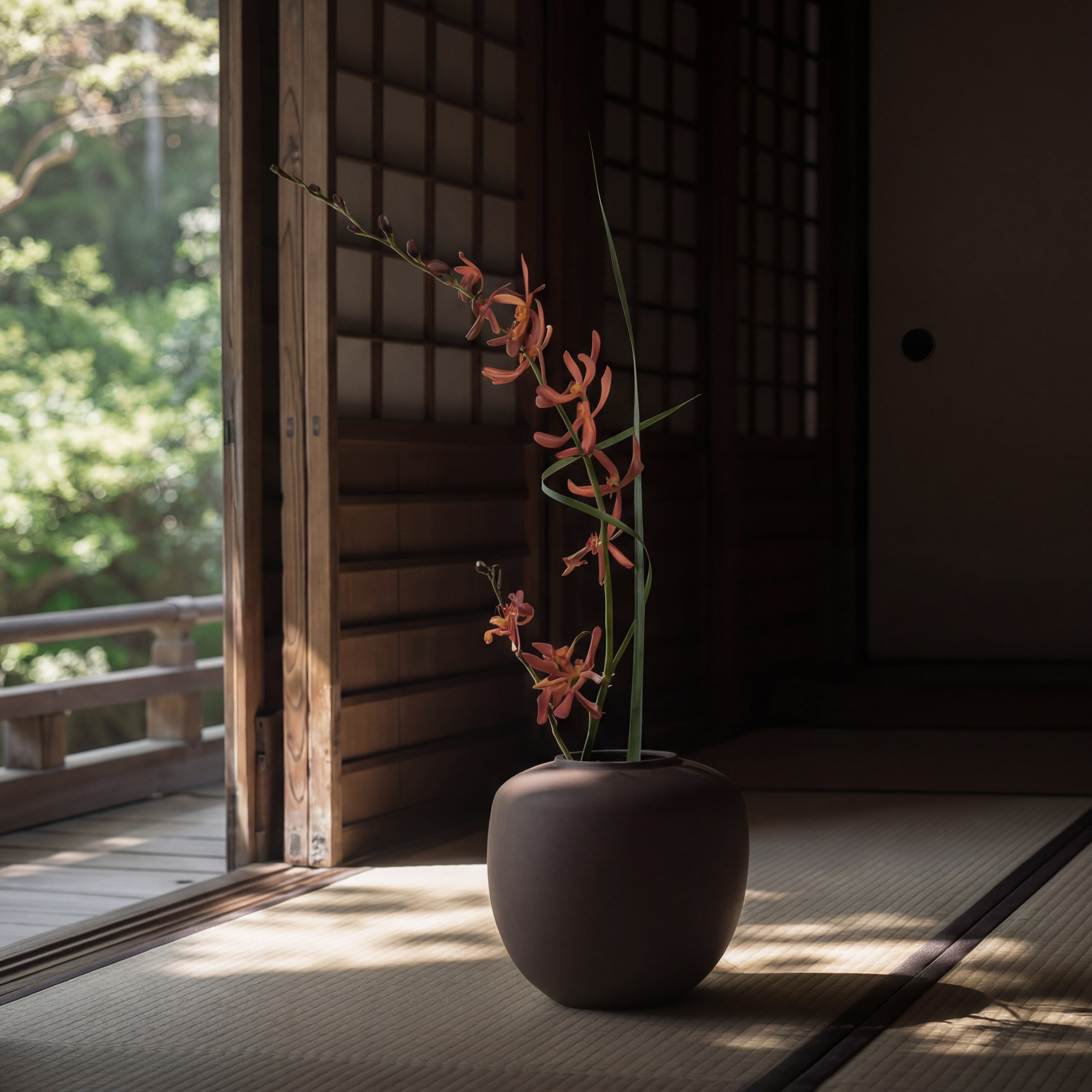 Sunao Vase, Medio - Chocolate Brown