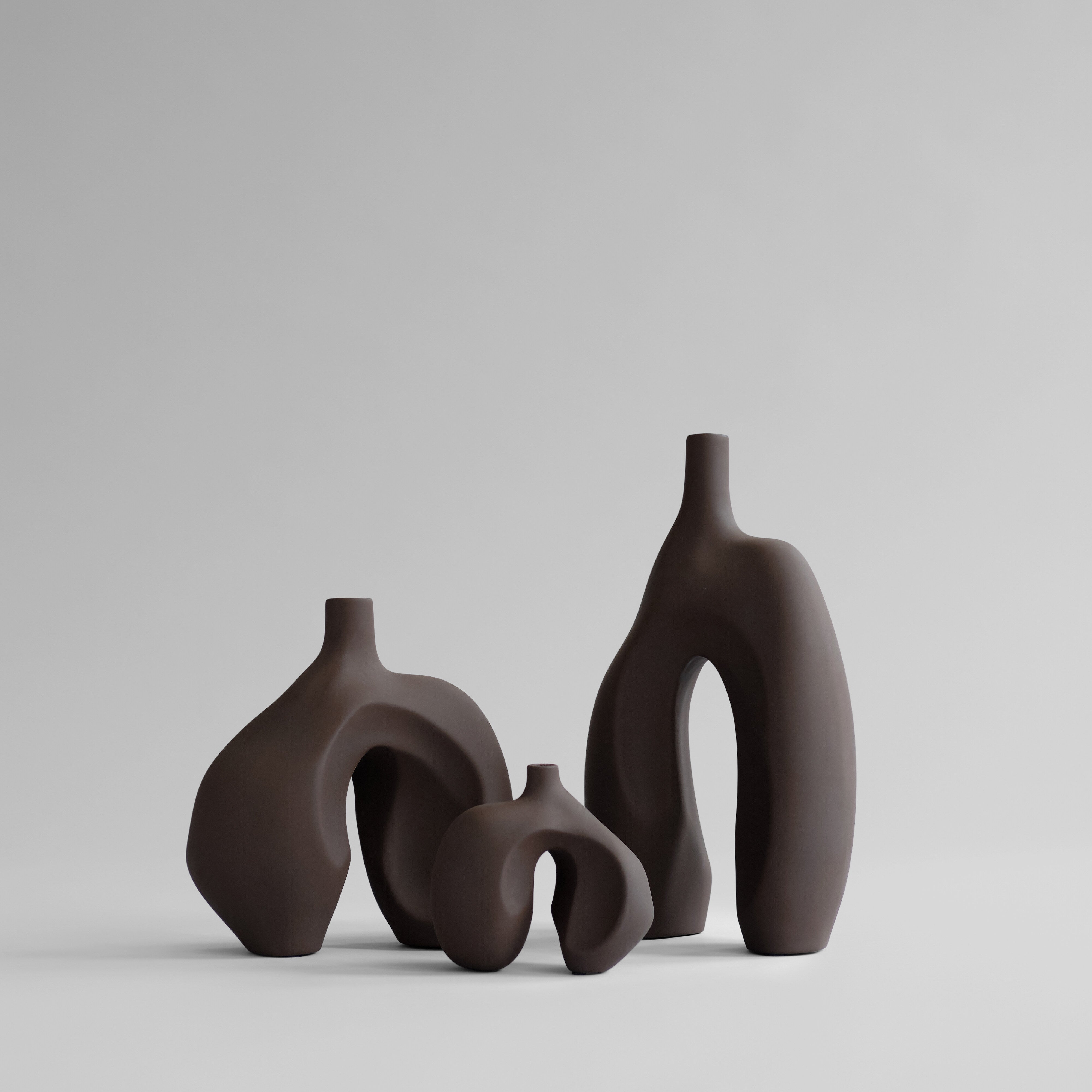 Ni Vase, Mini - Chocolate Brown