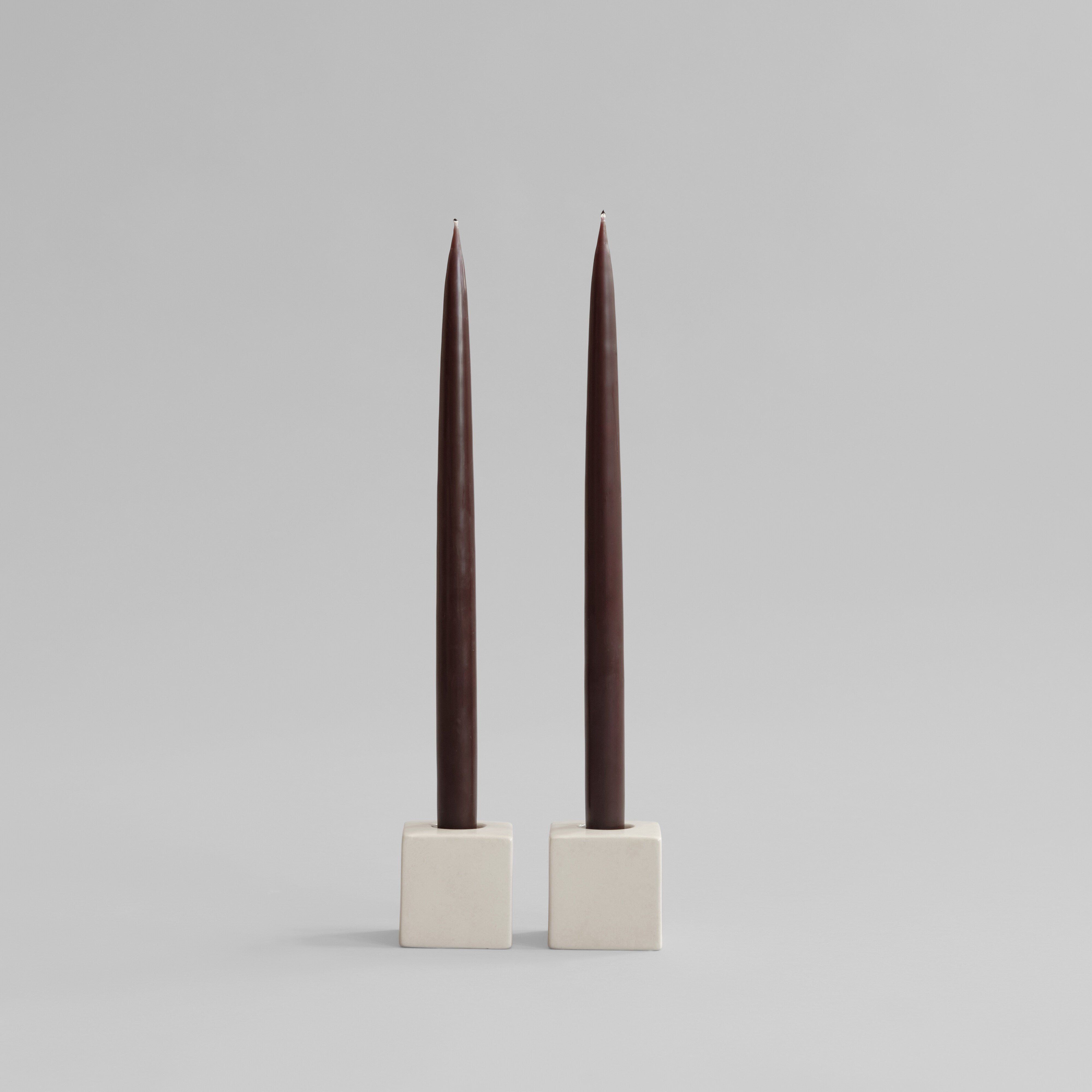Cube Candle Holders - High Glaze Birch