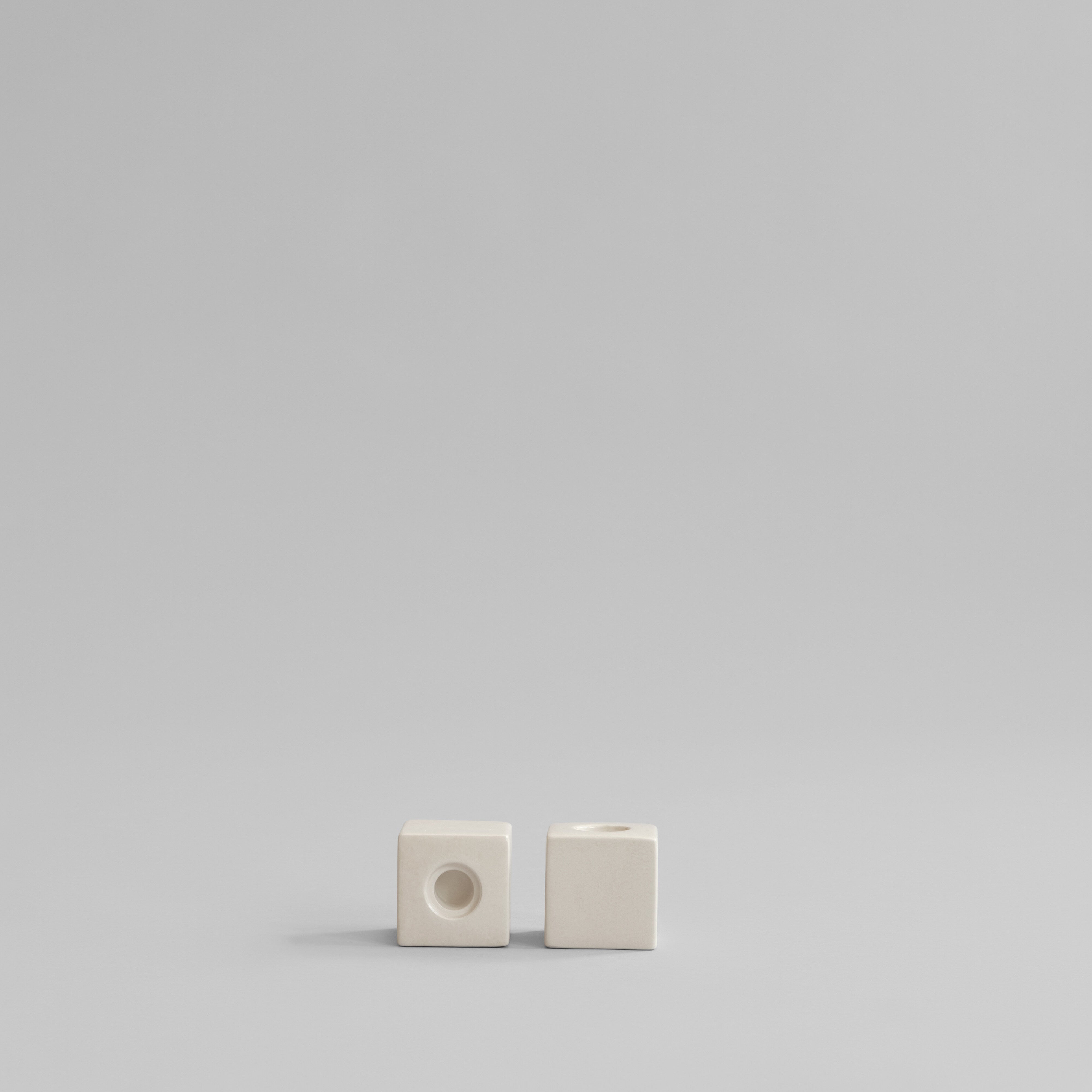 Cube Candle Holders - High Glaze Birch