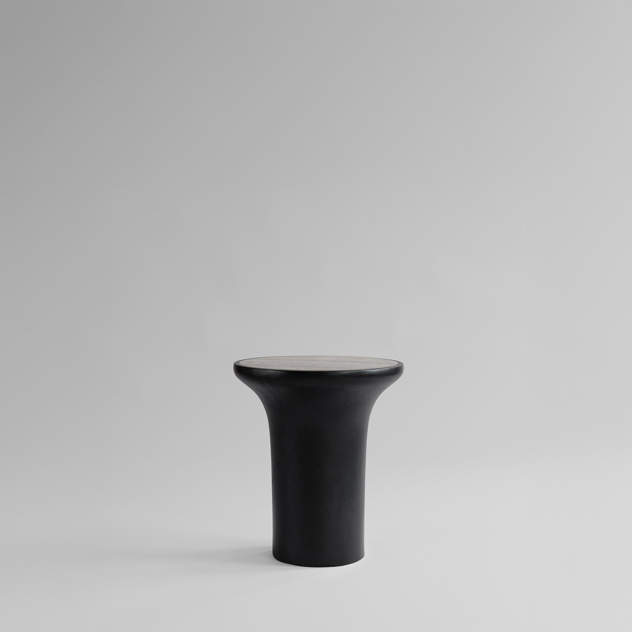 Trumpet Table, Tall - Silver Travertine