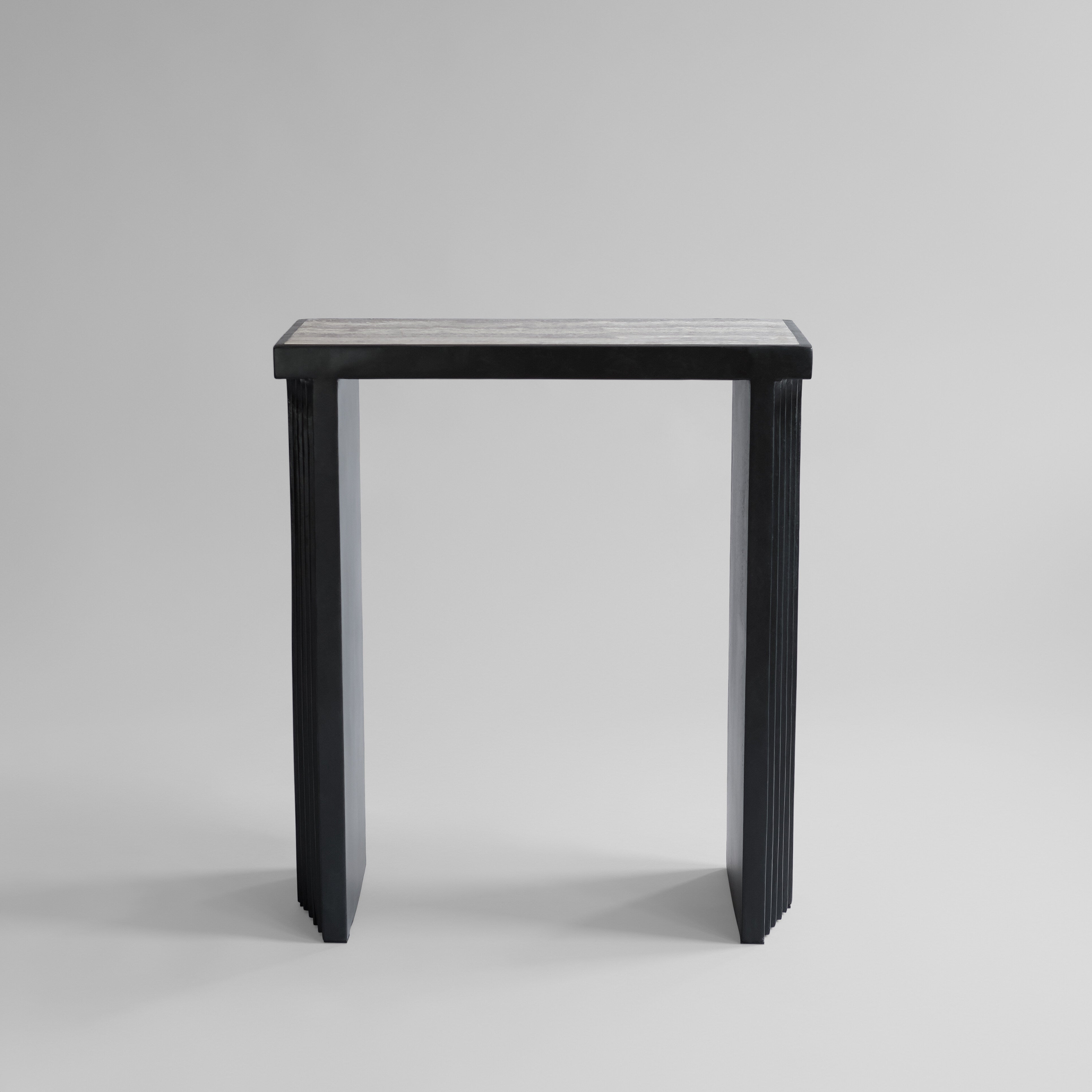 Arc Console - Silver Travertine