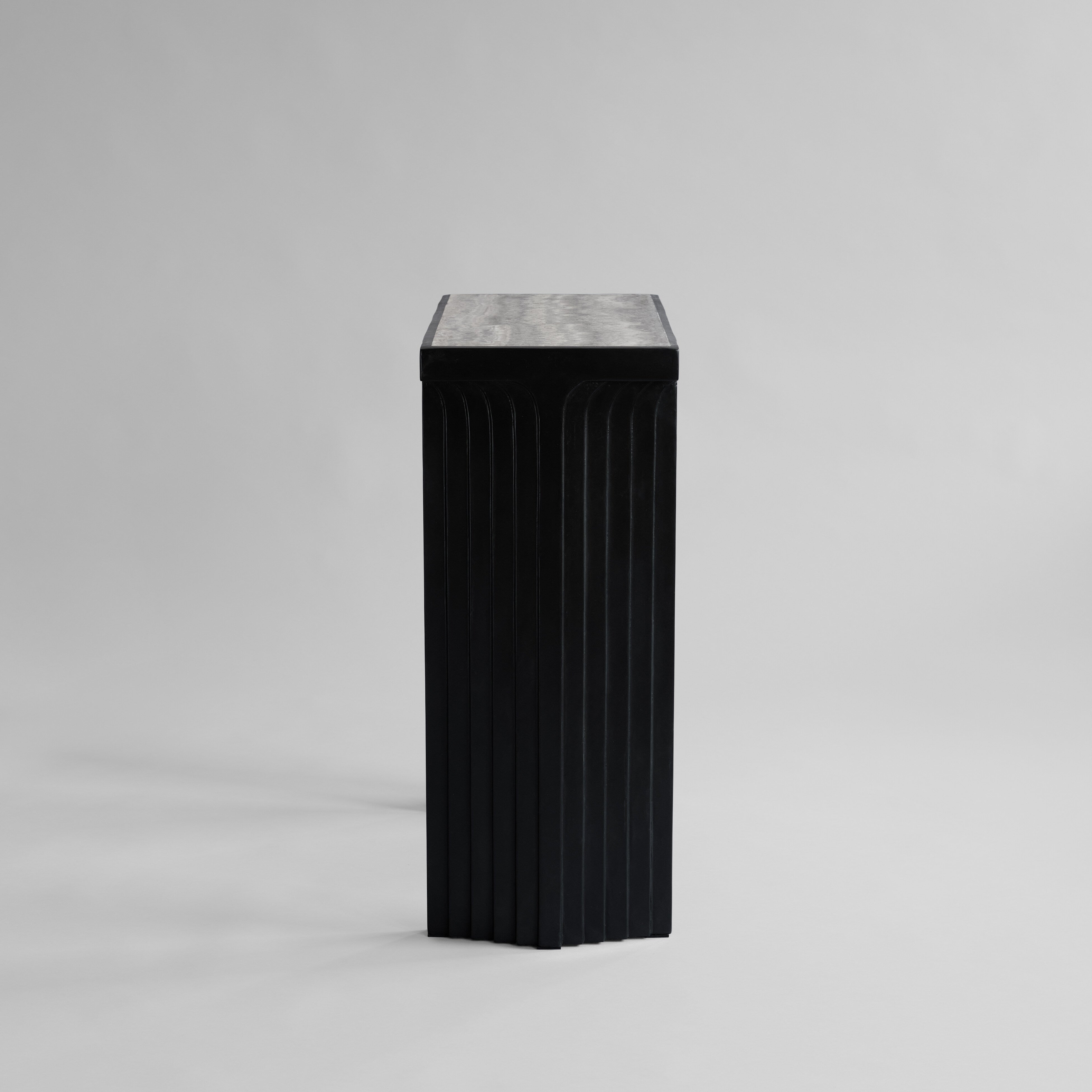Arc Console - Silver Travertine